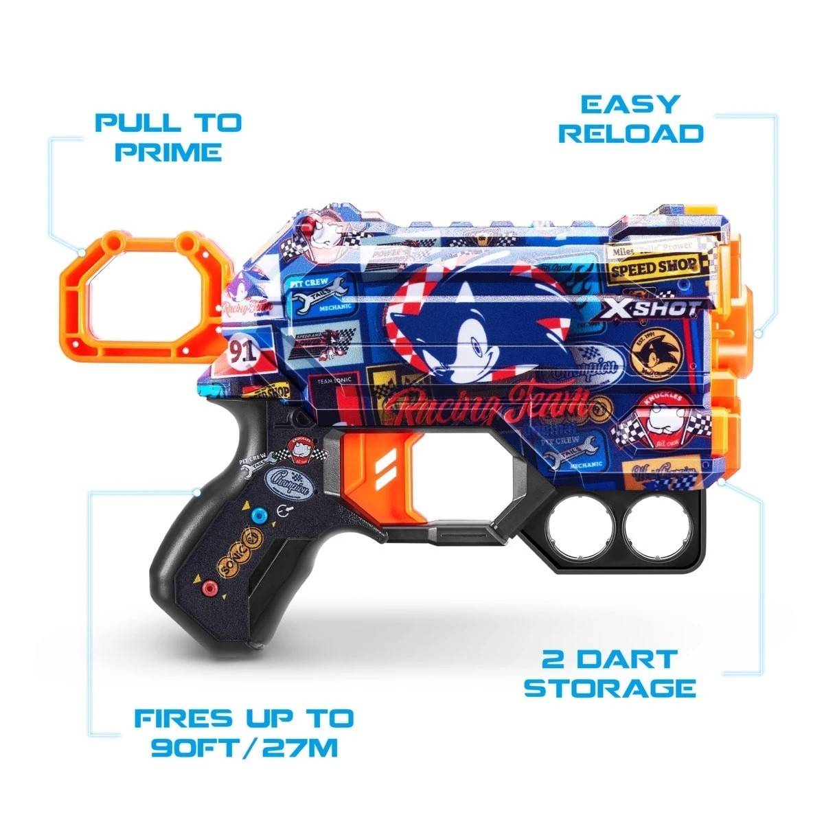 5 Zuru X-Shot Sonic The Hedgehog 8X Skins Menace Blaster Playset - Assorted, 5 of 9