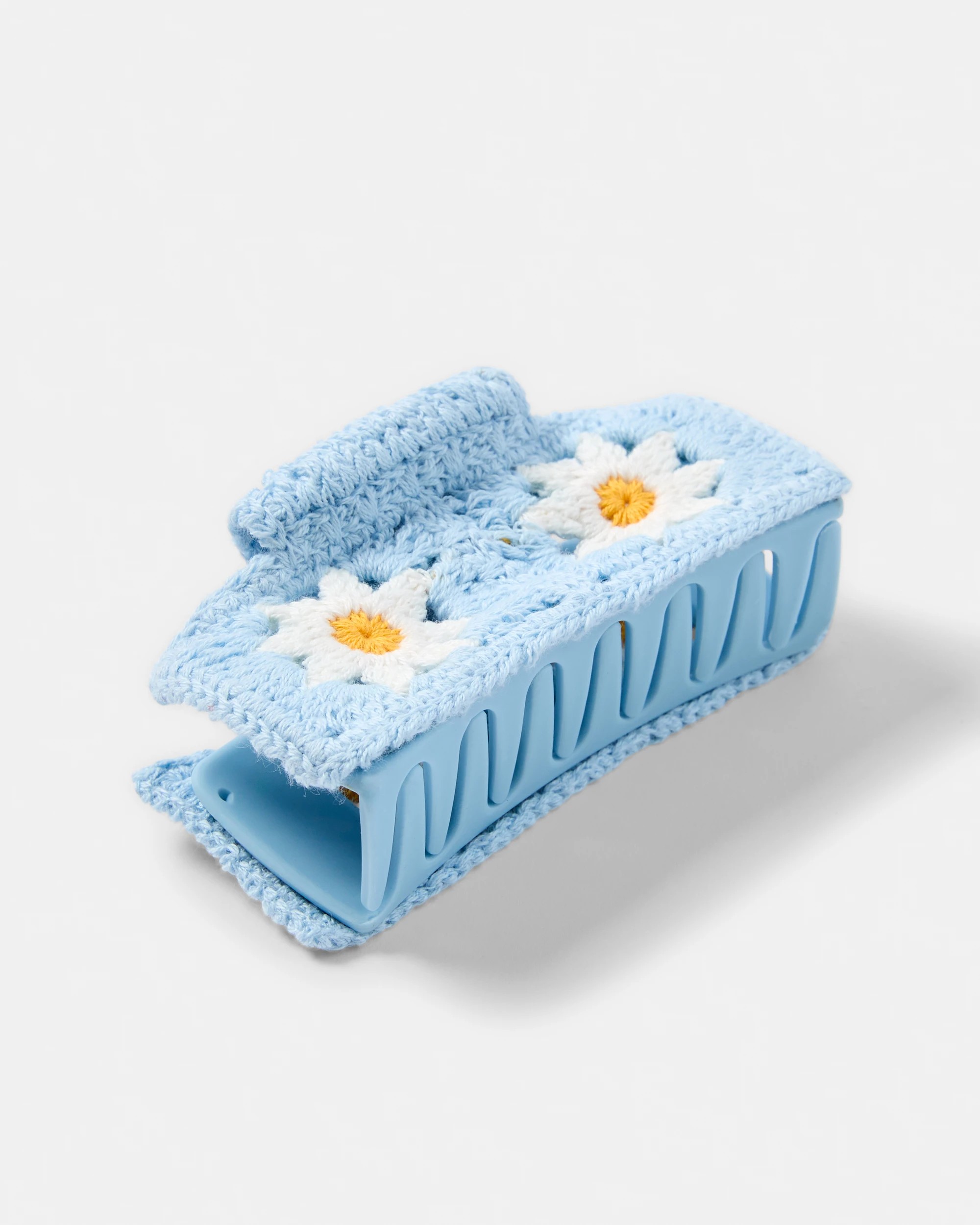 2 Blue Flower Crochet Claw Hair Clip, 2 of 4