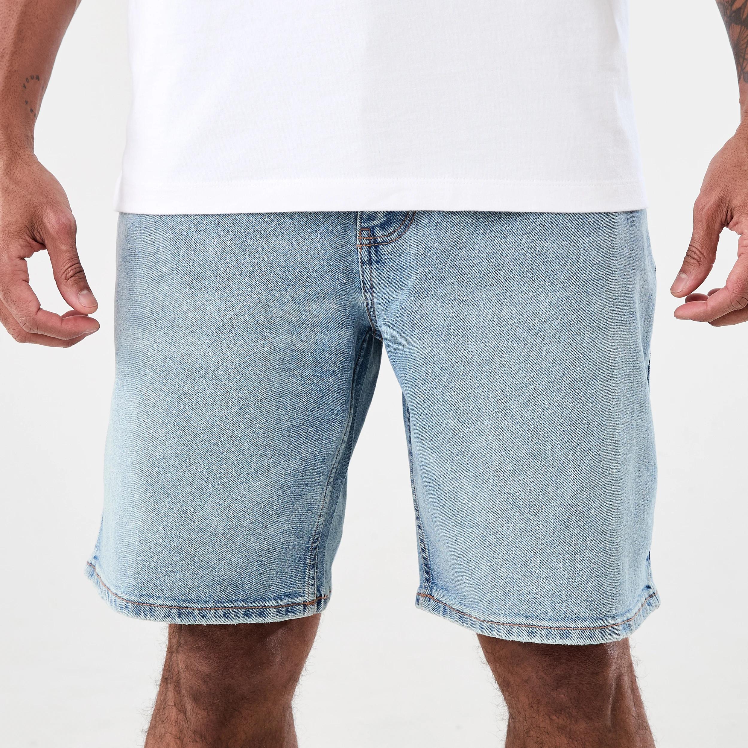 1 Slim Denim Shorts LIGHT WASH, 1 of 6