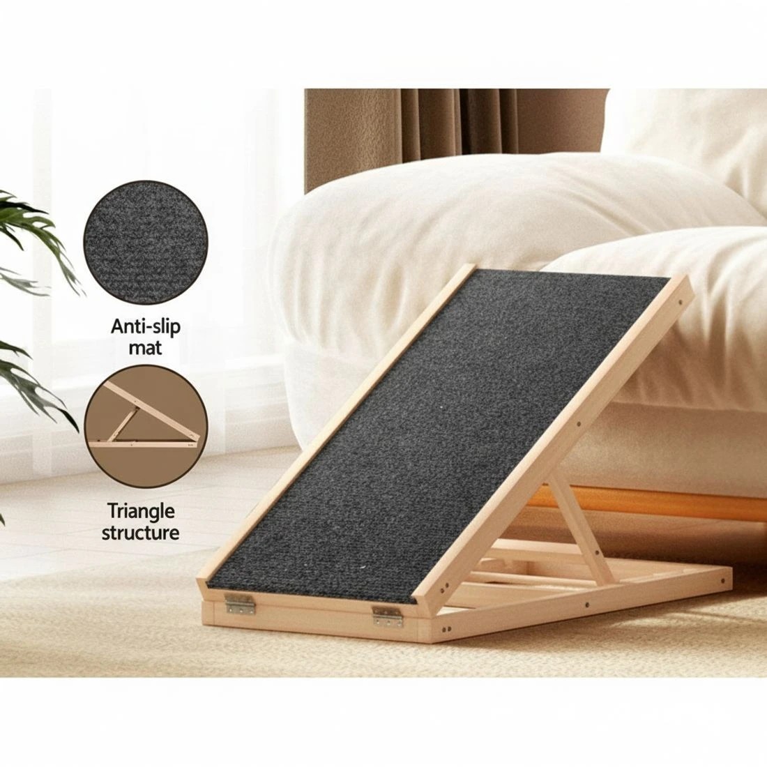 4 i.Pet Dog Ramp 70cm Adjustable Height - Grey, 4 of 5