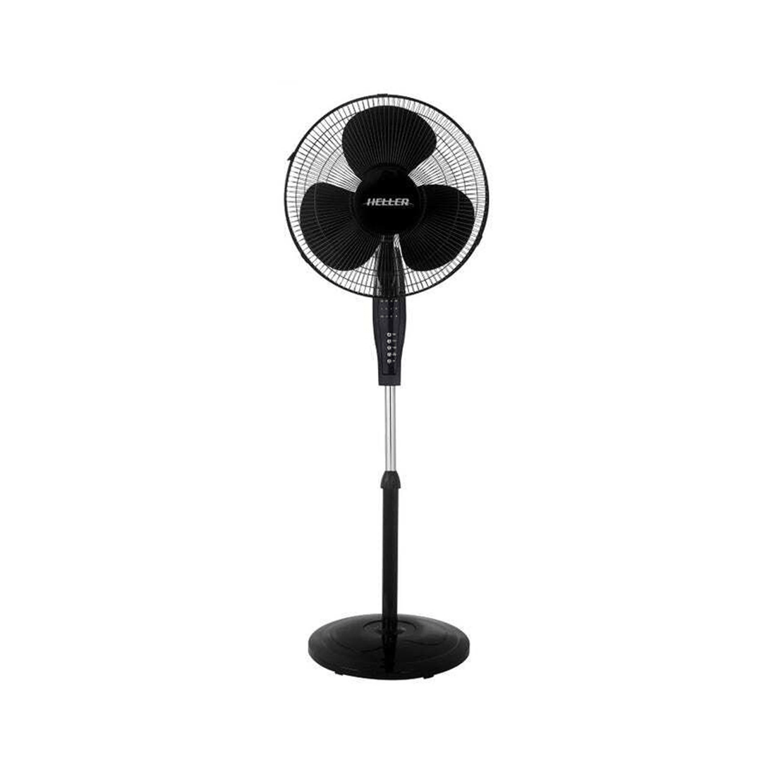 1 Heller 40cm Adjustable Home/office Pedestal Fan With Remote 50w - Black, 1 of 3