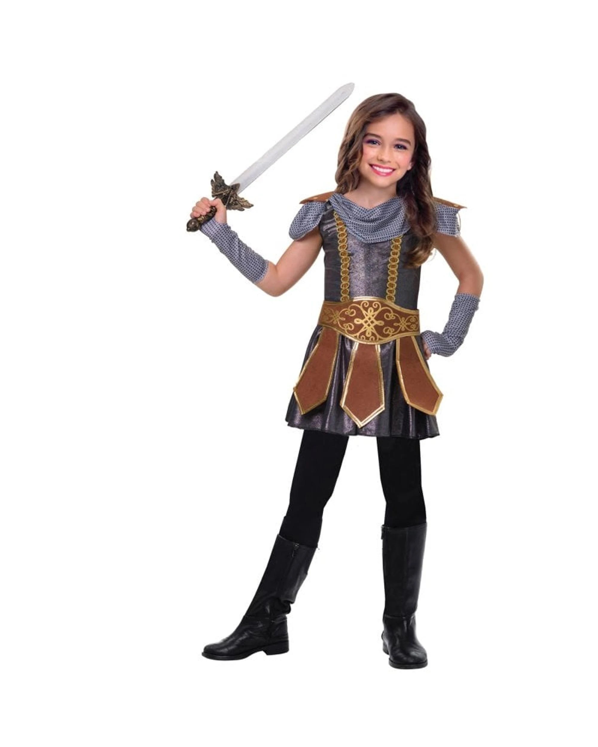 1 Warrior Cutie Child Costume Size 5-6 Years, 1 of 2