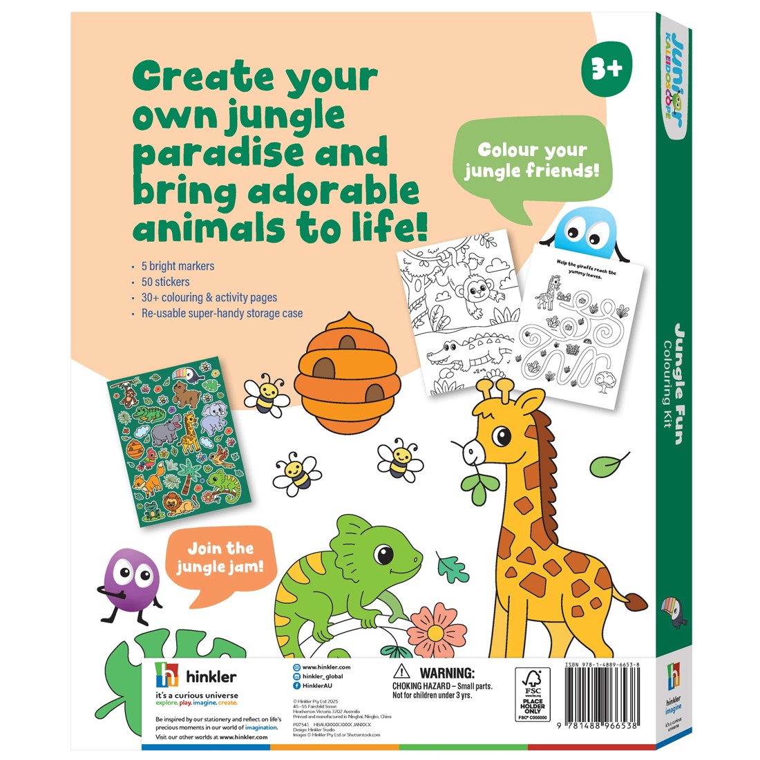 2 Junior Kaleidoscope Colouring Kit: Jungle Fun - Book, 2 of 5
