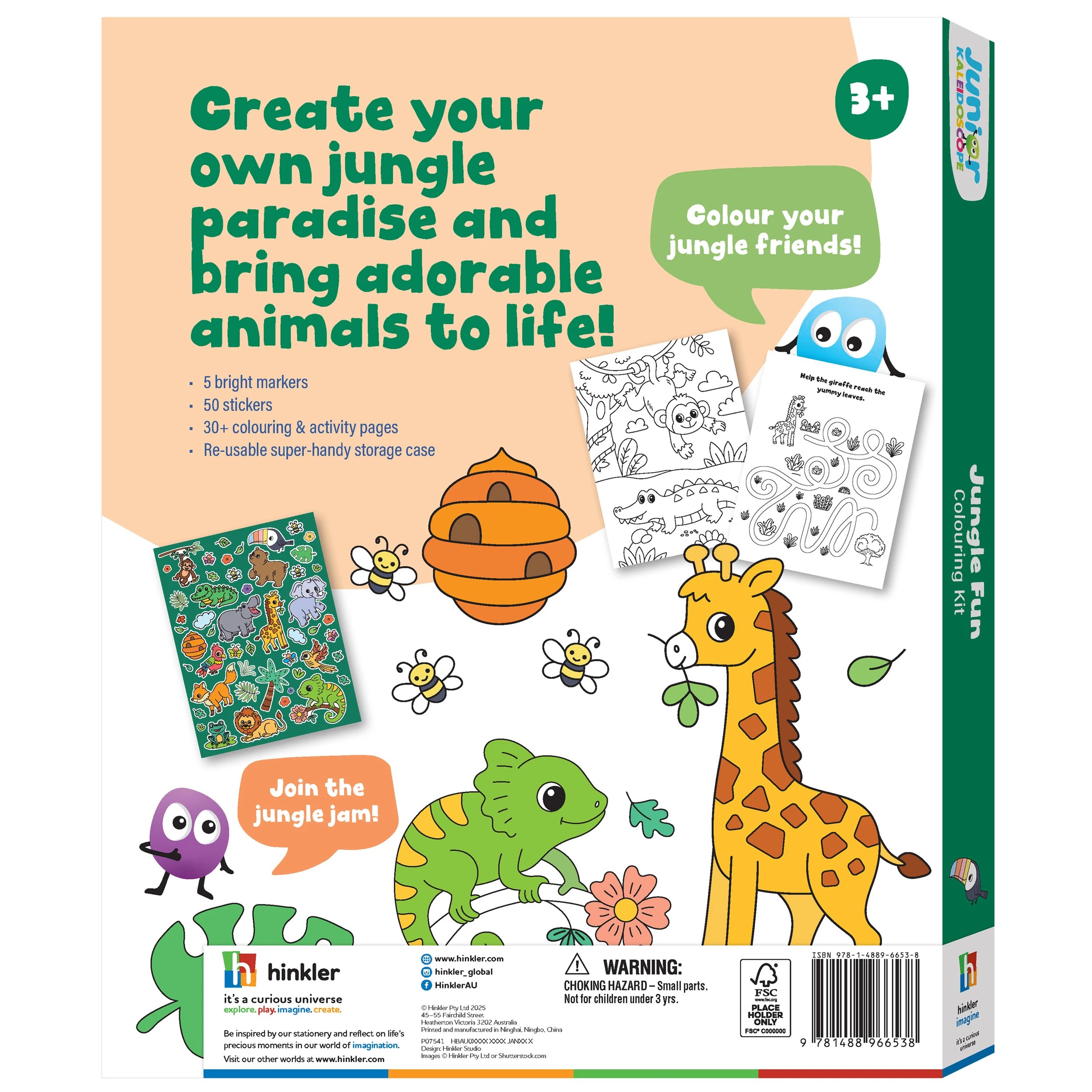 2 Junior Kaleidoscope Colouring Kit: Jungle Fun - Book, 2 of 5