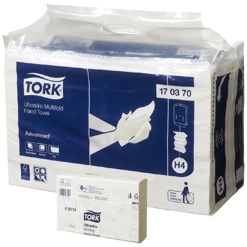 1 Tork H4 Ultraslim Multifold Hand Towel 20 Pack, 1 of 2