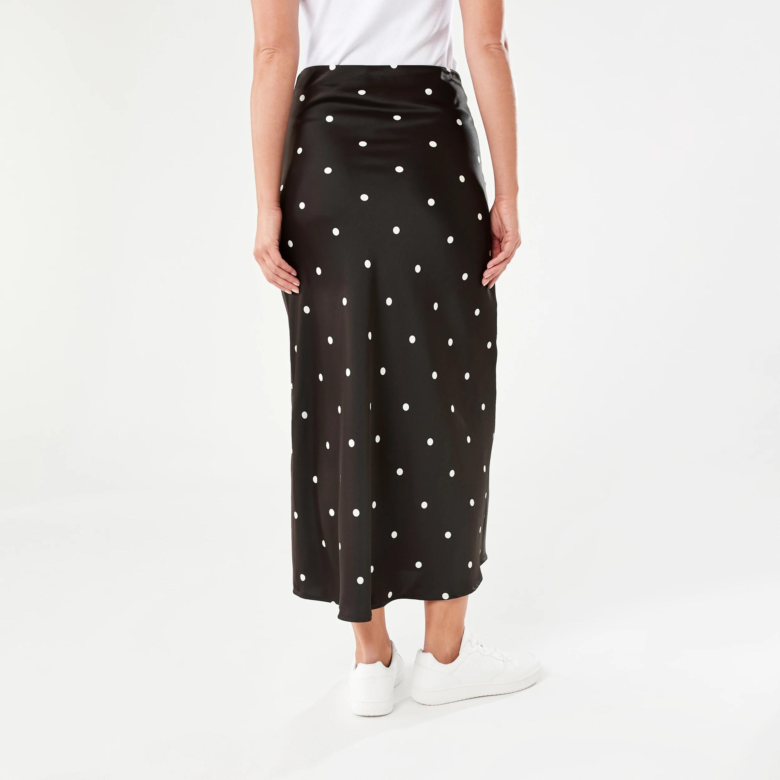 3 Satin Slip Maxi Skirt Bwn Spot, 3 of 4