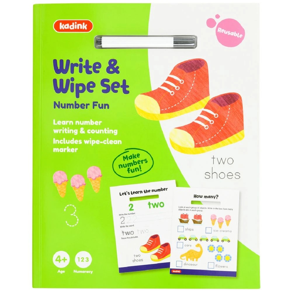 1 Kadink Write & Wipe Numbers Set, 1 of 3