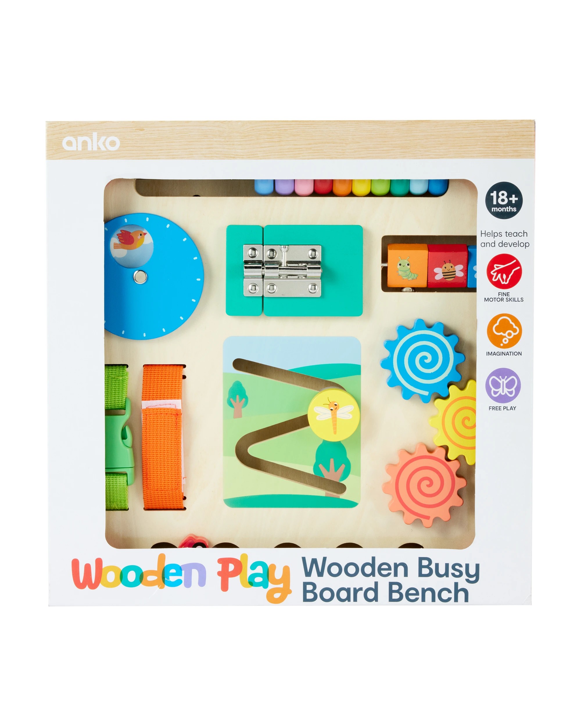 1 Wooden Busy Board Bench, 1 of 7