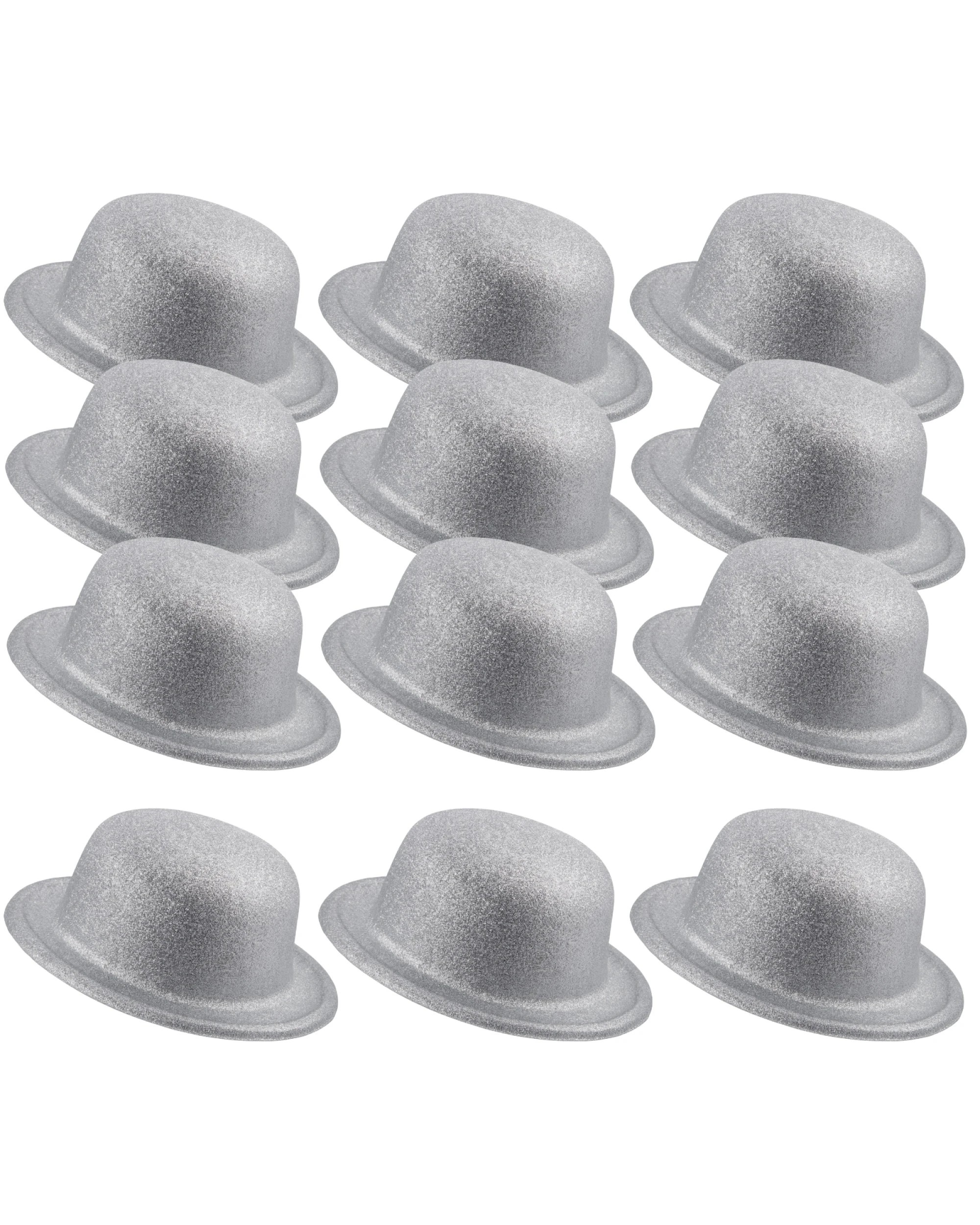 2 BR Costumes Glitter Bowler Hat Party Costume Accessory - Bulk Pack of 12, 2 of 3