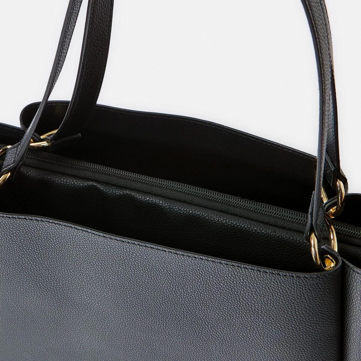 5 PU Tote Bag BLACK, 5 of 6
