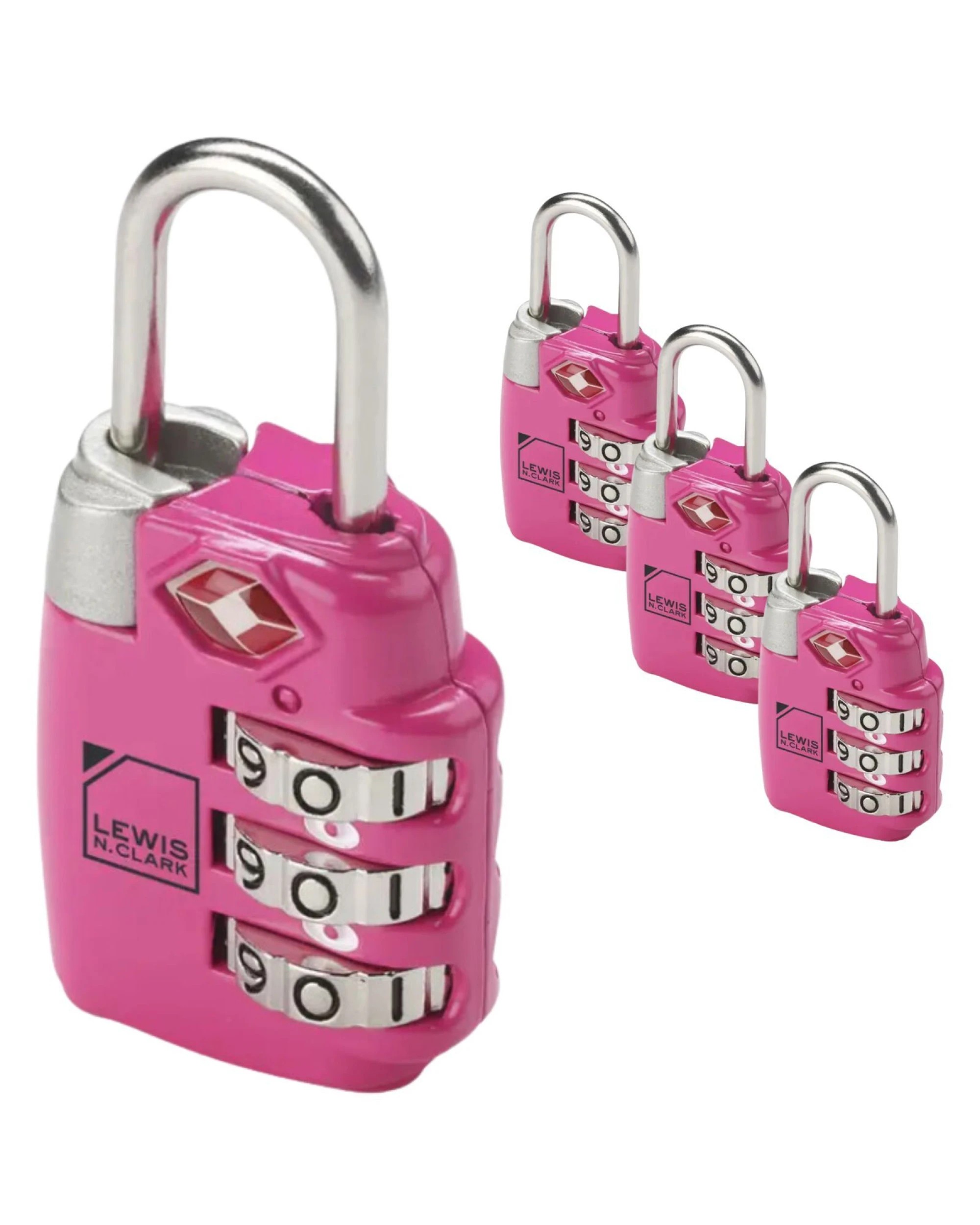 1 Lewis N. Clark 4x PadLock Suitcase Tsa Approved Combination Lock Travel, 1 of 1