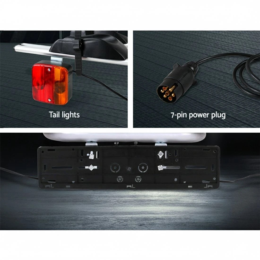 3 Giantz 4 Bicycle Bike Carrier Rack Car Towbar Hitch Ball Mount Tail light - Multi, 3 of 8