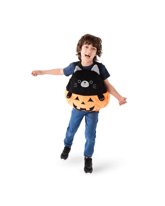 Squishy Vest Pumpkin Cat Costume - Ages 4+