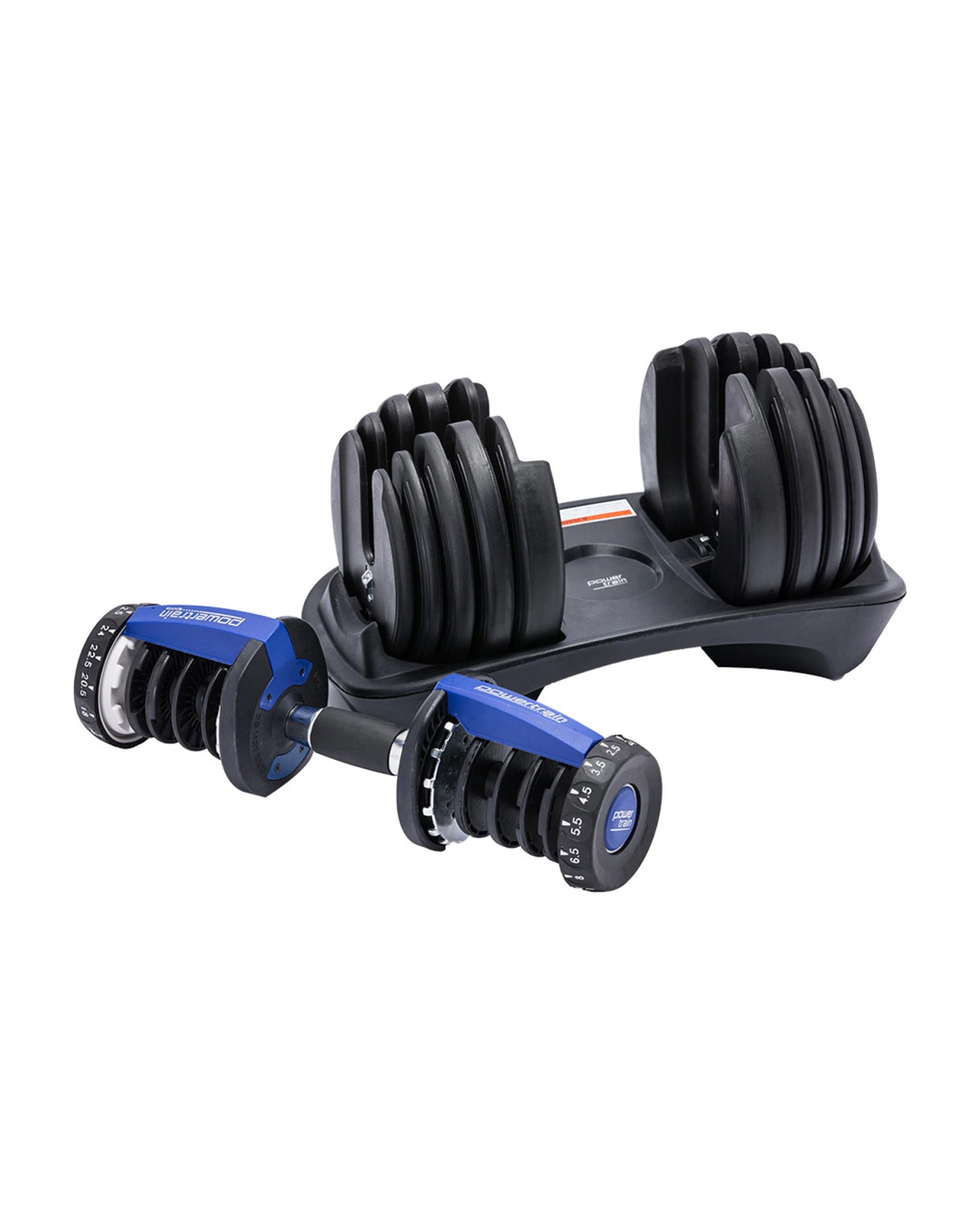 2 Powertrain Sports 1x Adjustable Home Gym Handle for 24kg Blue Dumbbell only - Silver, 2 of 3