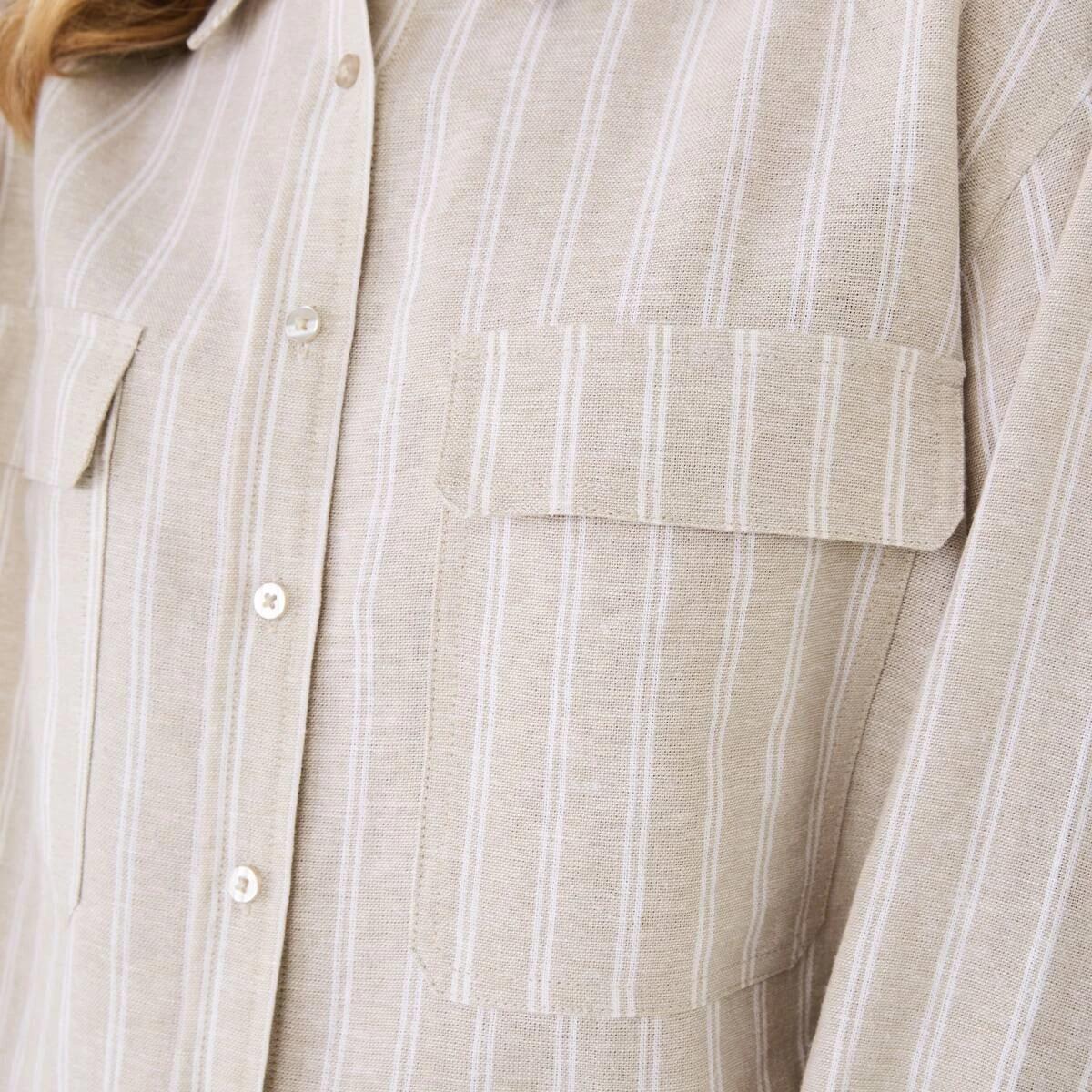 5 Long Sleeve Utility Shirt Gia Stripe, 5 of 6