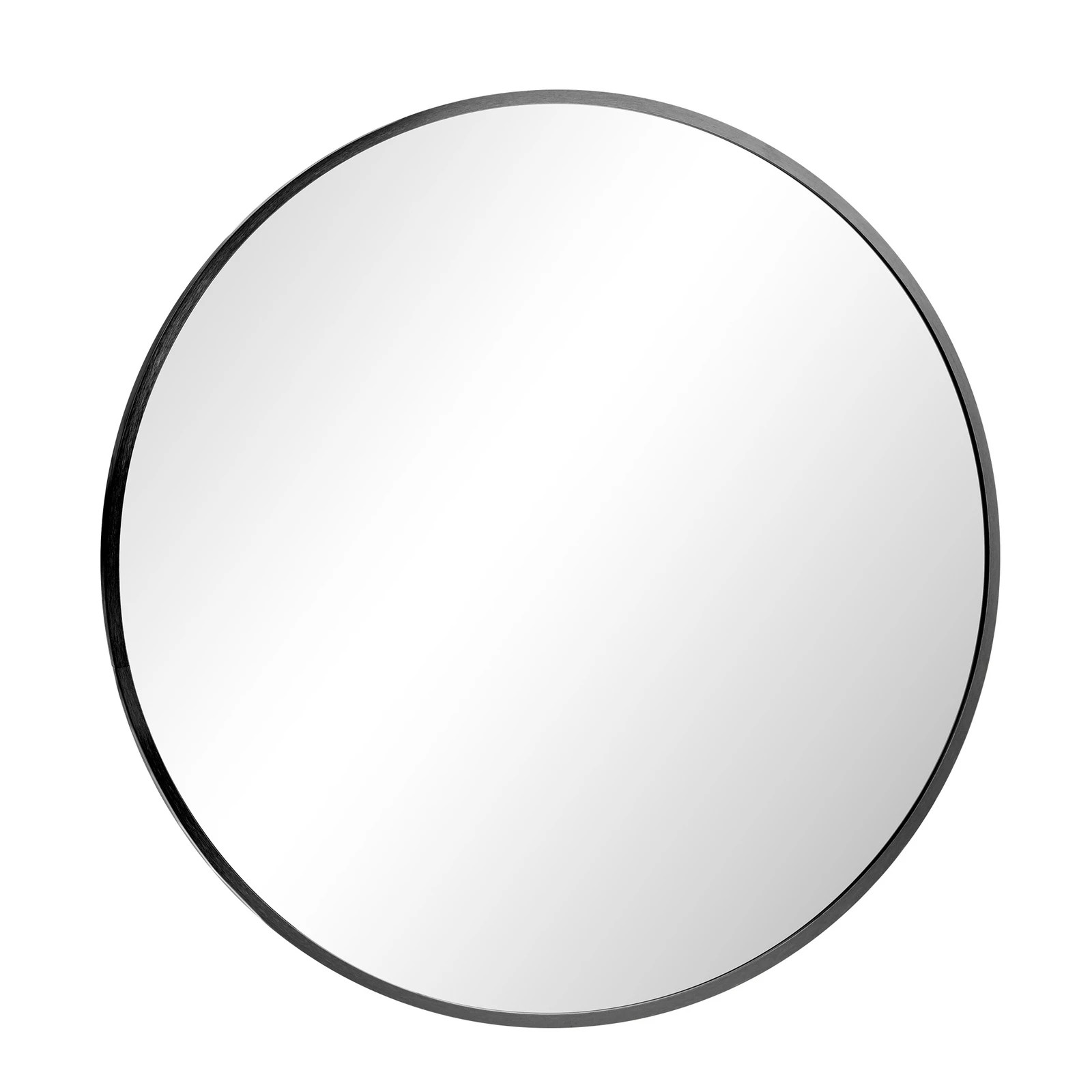 9 Oikiture Wall Mirrors Round Makeup Mirror Vanity Home Decor 50cm Bedroom
 - Black, 9 of 9