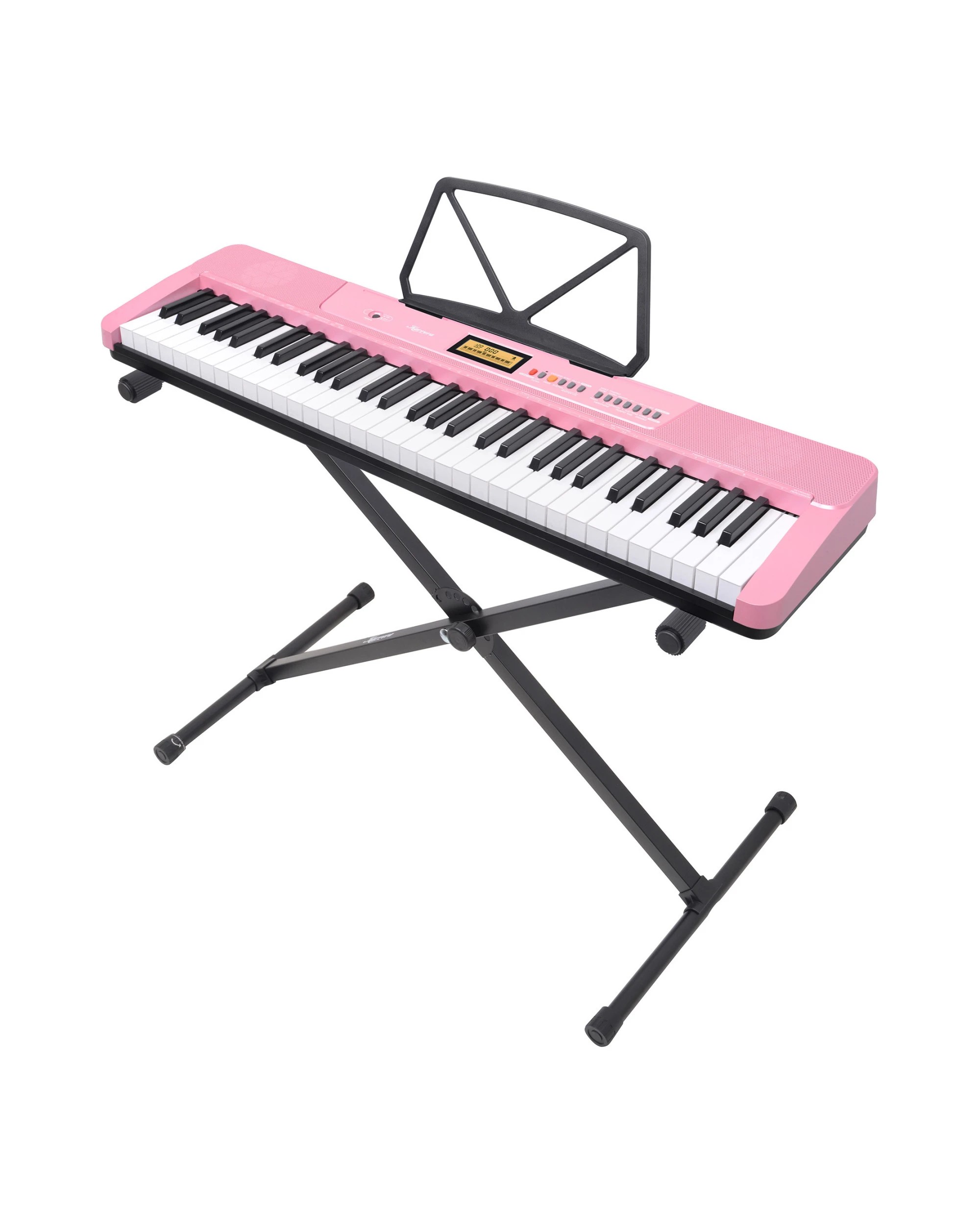 3 Karrera 61-Key Electronic Piano Keyboard with LCD and Touch Response in Pink CHJ-291 - Pink, 3 of 7
