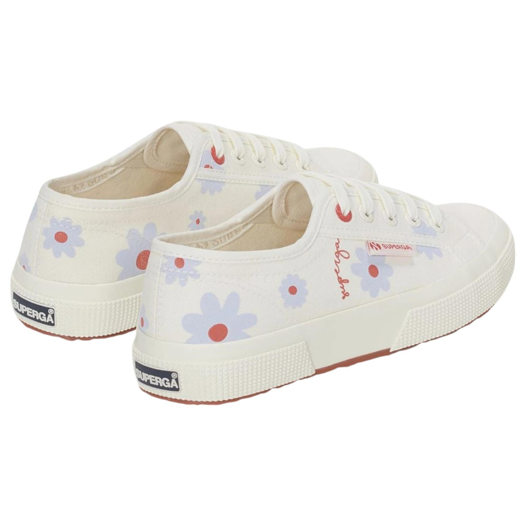 1 Superga Unisex 2750 Daises Print White Casual Shoes WHITE, 1 of 5