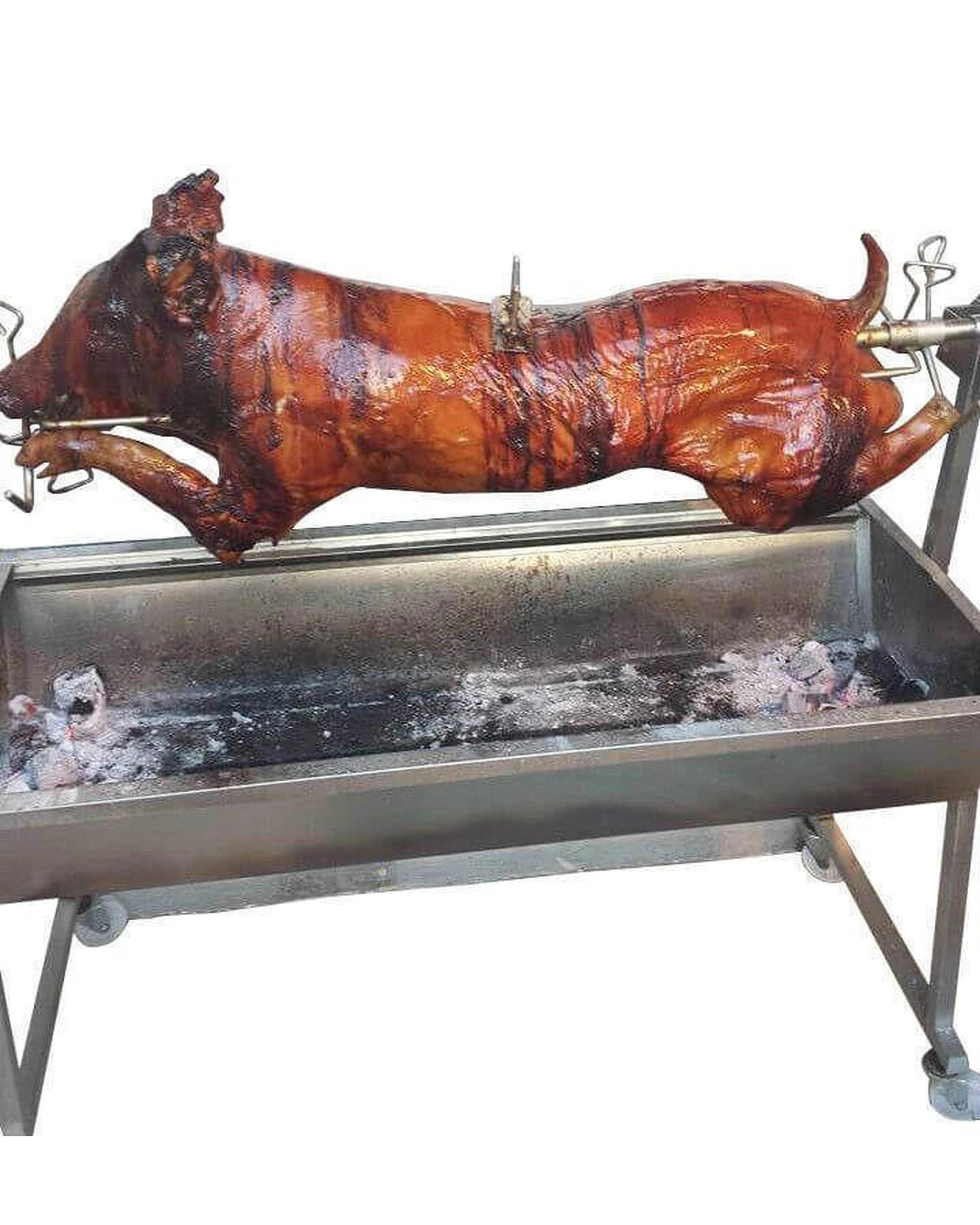 10 Flaming Coals Master 1200 Stainless Steel Spit Roaster - 30kg Motor Bundle, 10 of 10