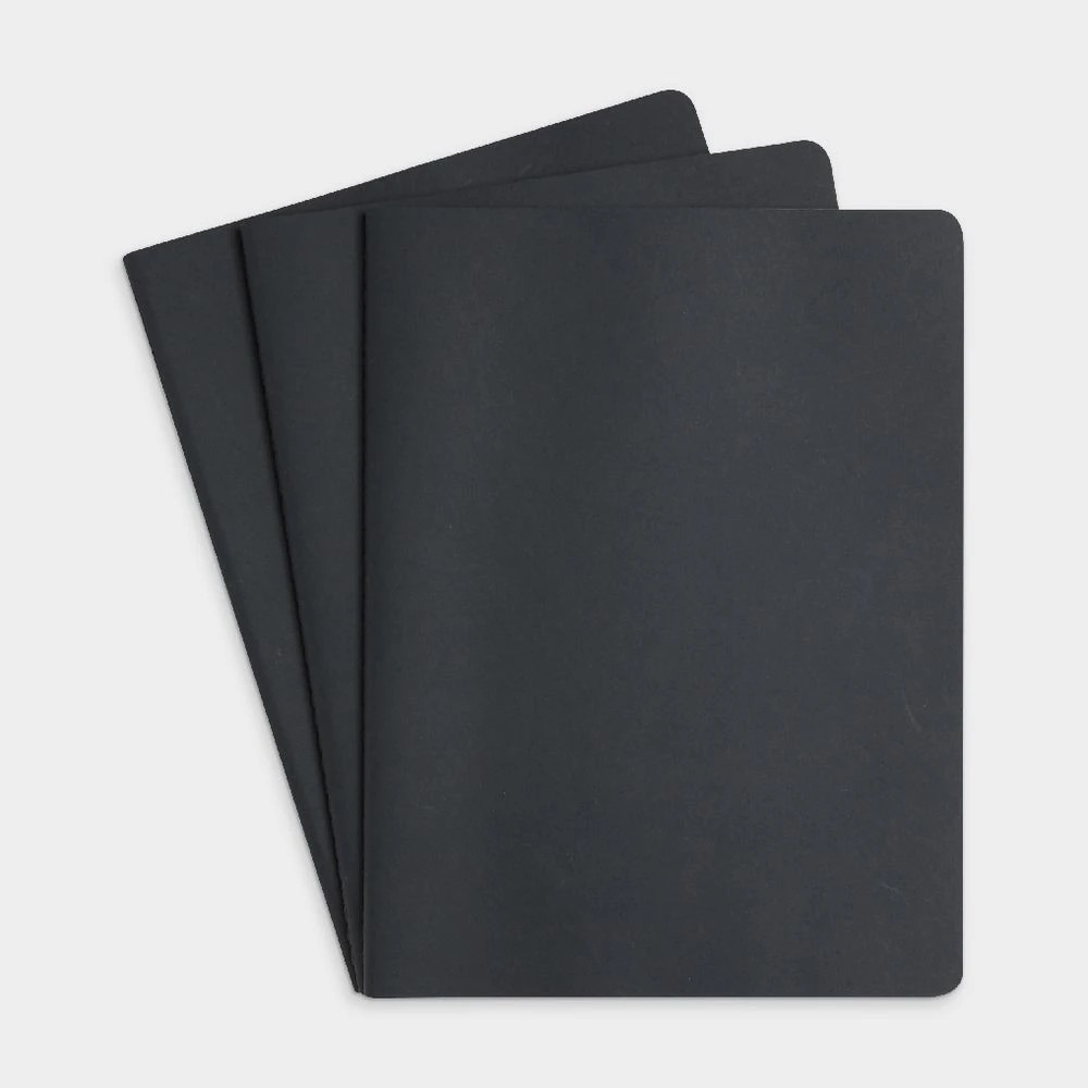 3 Moleskine Cahier Ruled Notebooks Extra Large Black 3 Pack, 3 of 3