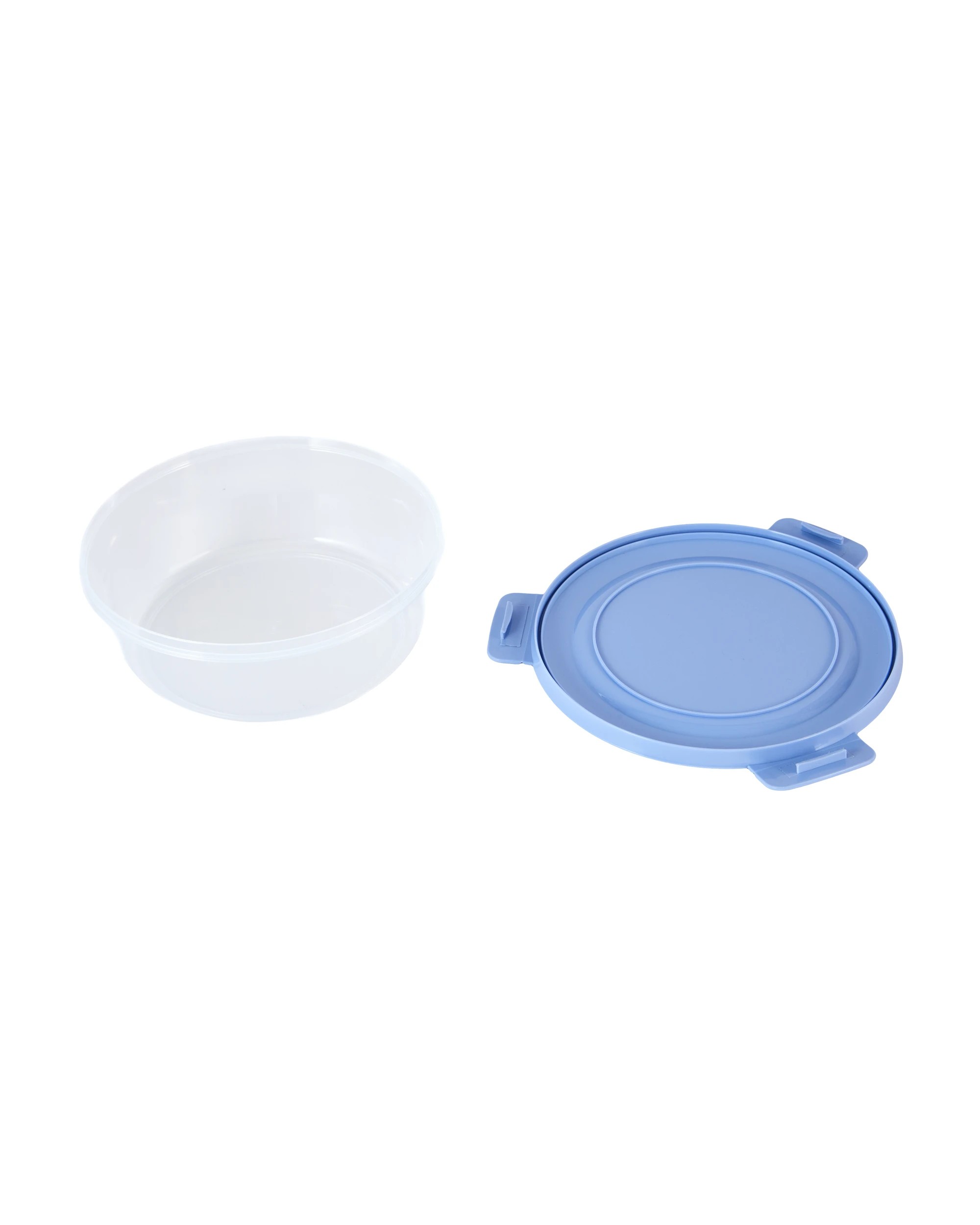 4 Set of 5 Round Food Storage Containers - Blue, 4 of 5
