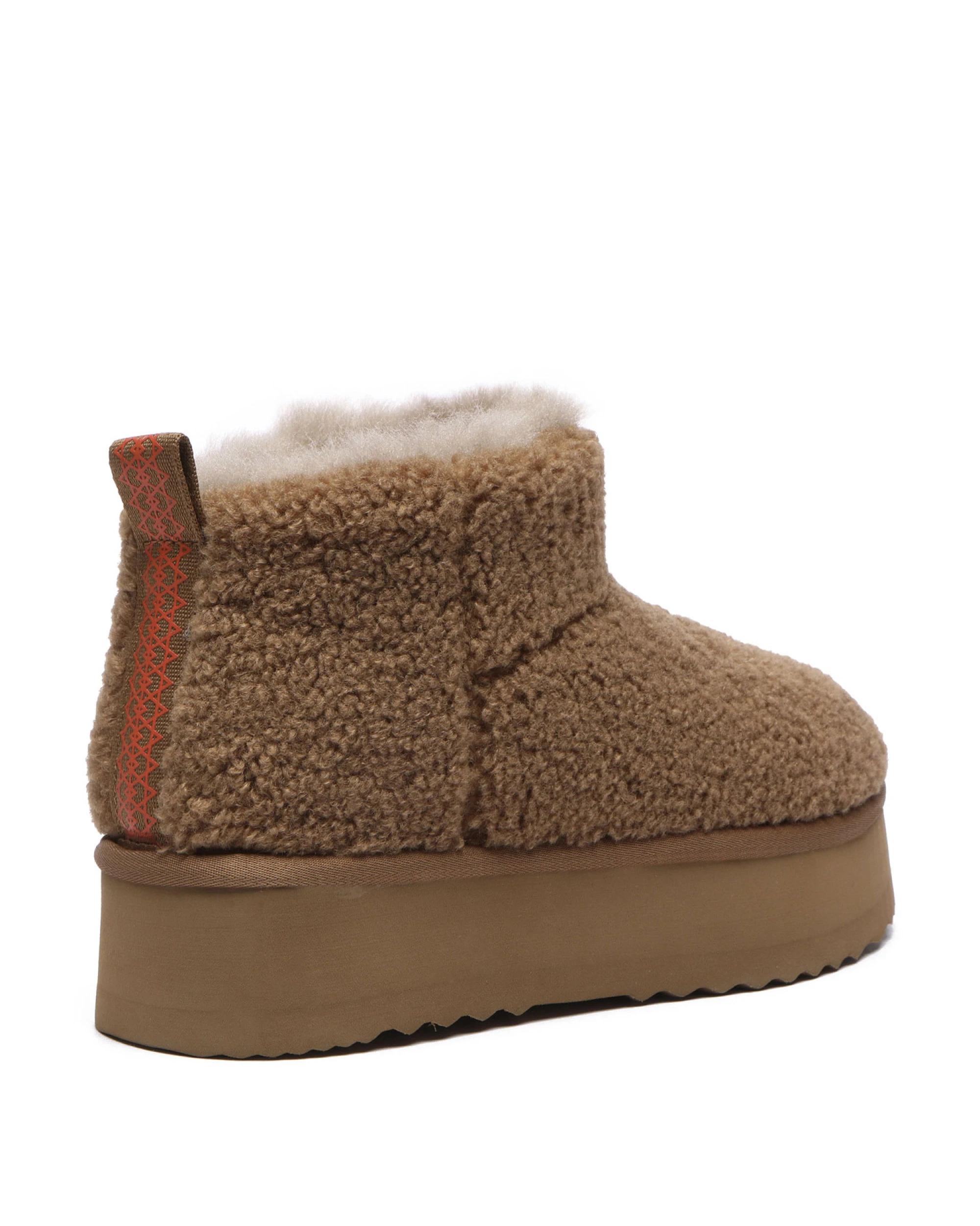 3 Everau Womens Ultra Platform Teddycozy TEDDY BROWN, 3 of 5