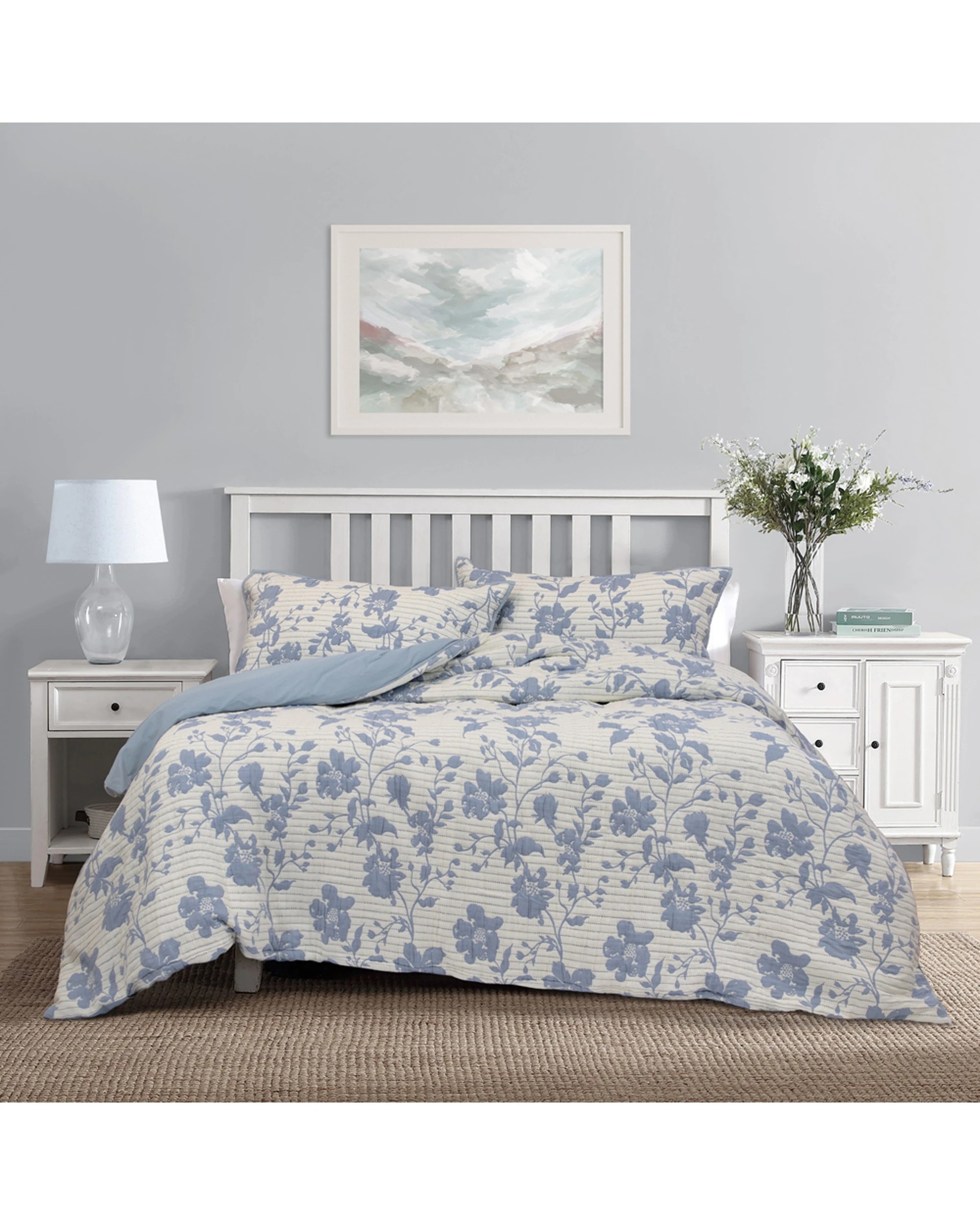 1 Algodon Queen Abigail Quilt Cover/Pillowcase Set - Multi, 1 of 3