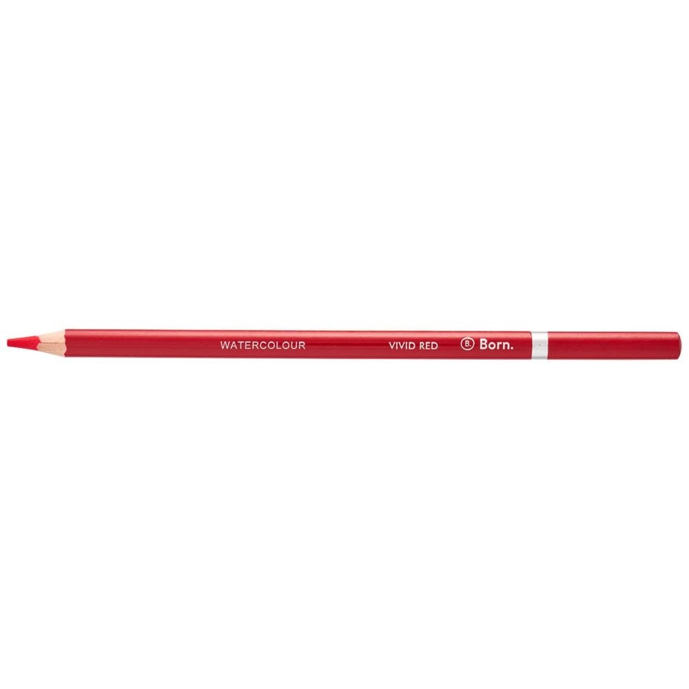 1 Born Premium Watercolour Pencil Vivid Red, 1 of 3