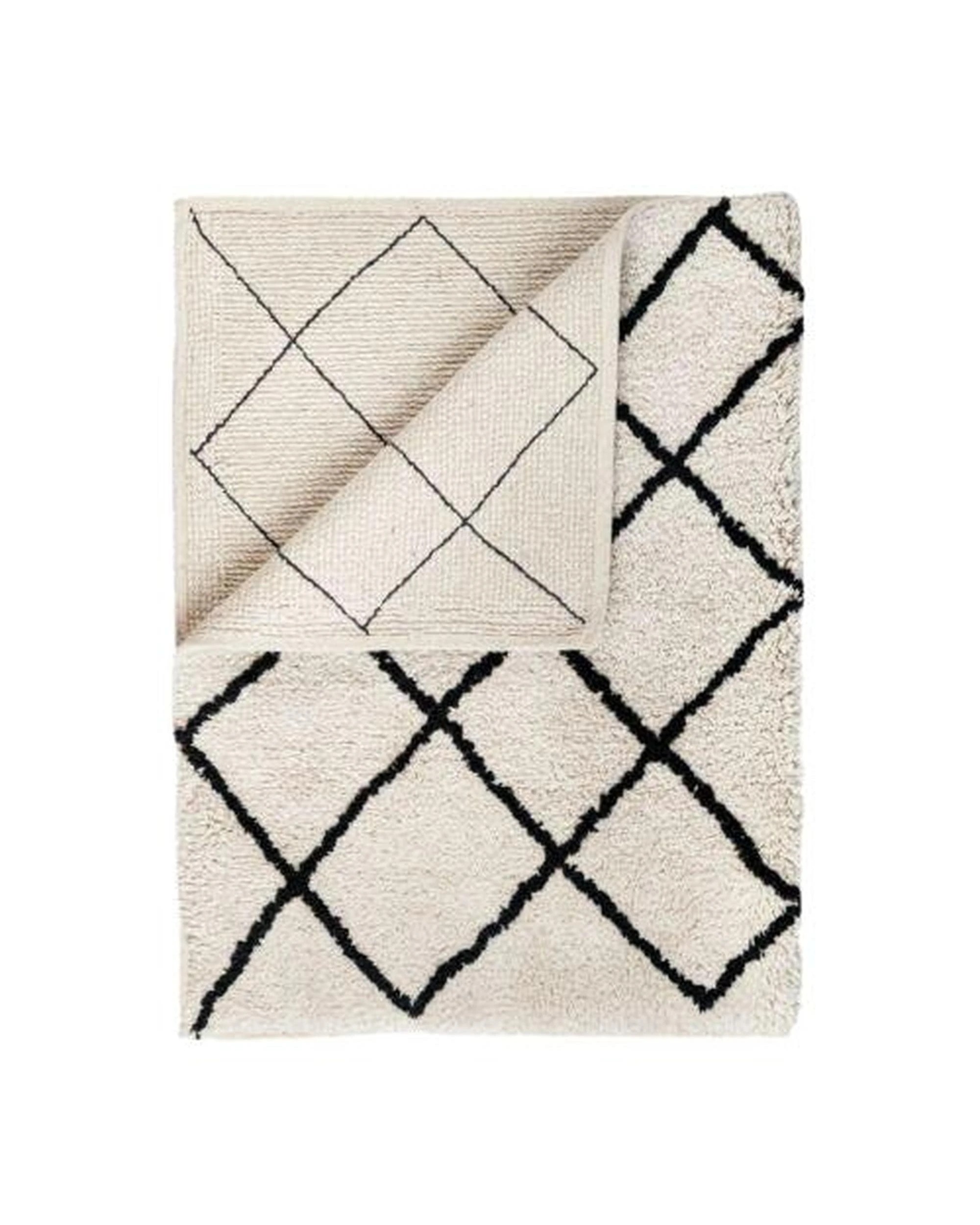 1 La Grace Home Luxury Soft Cotton Tufted Bath Rug - 90x60cm - Grey/White, 1 of 4