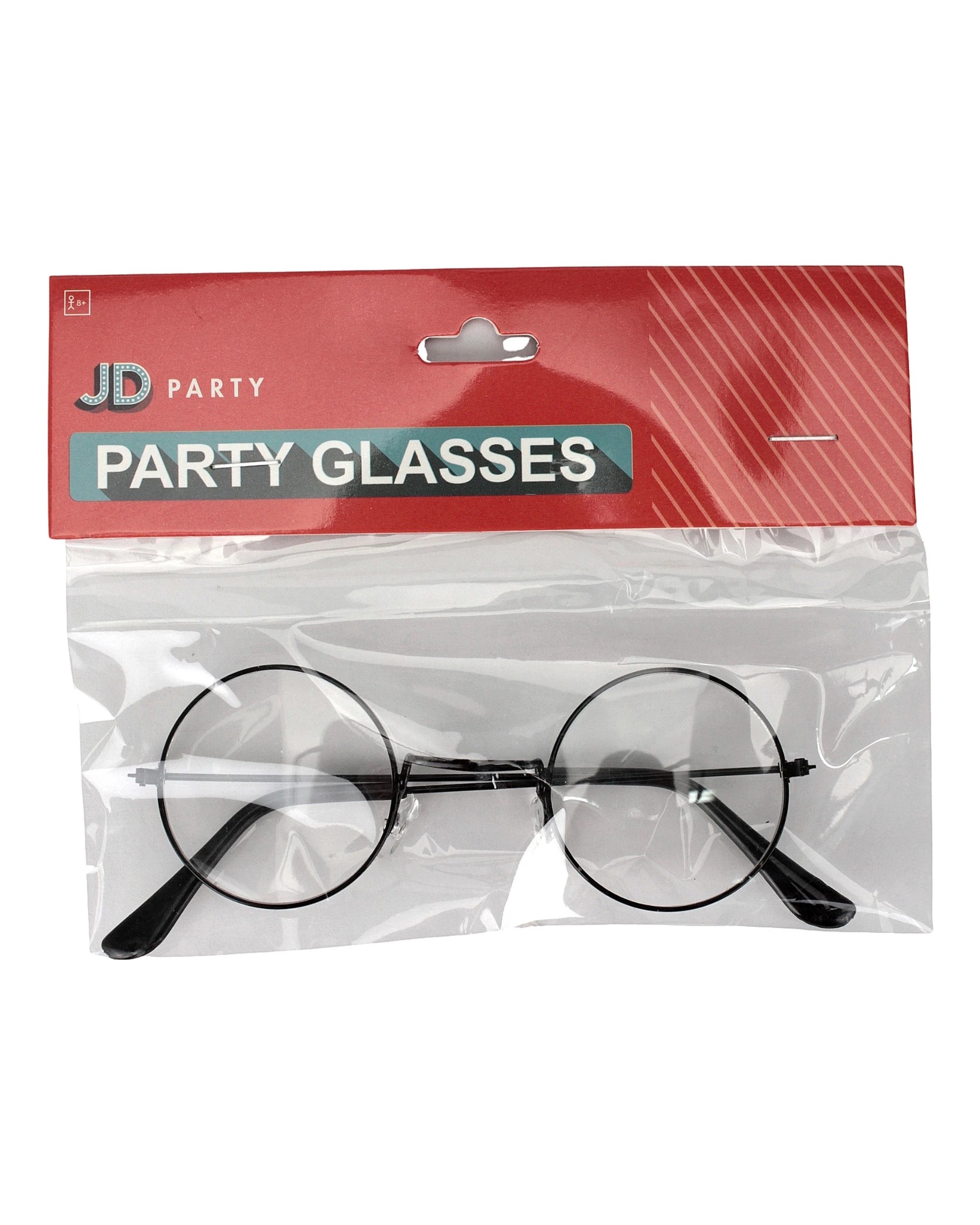 3 JD Party Kids Clear Round Glasses - One Size - Black, 3 of 4