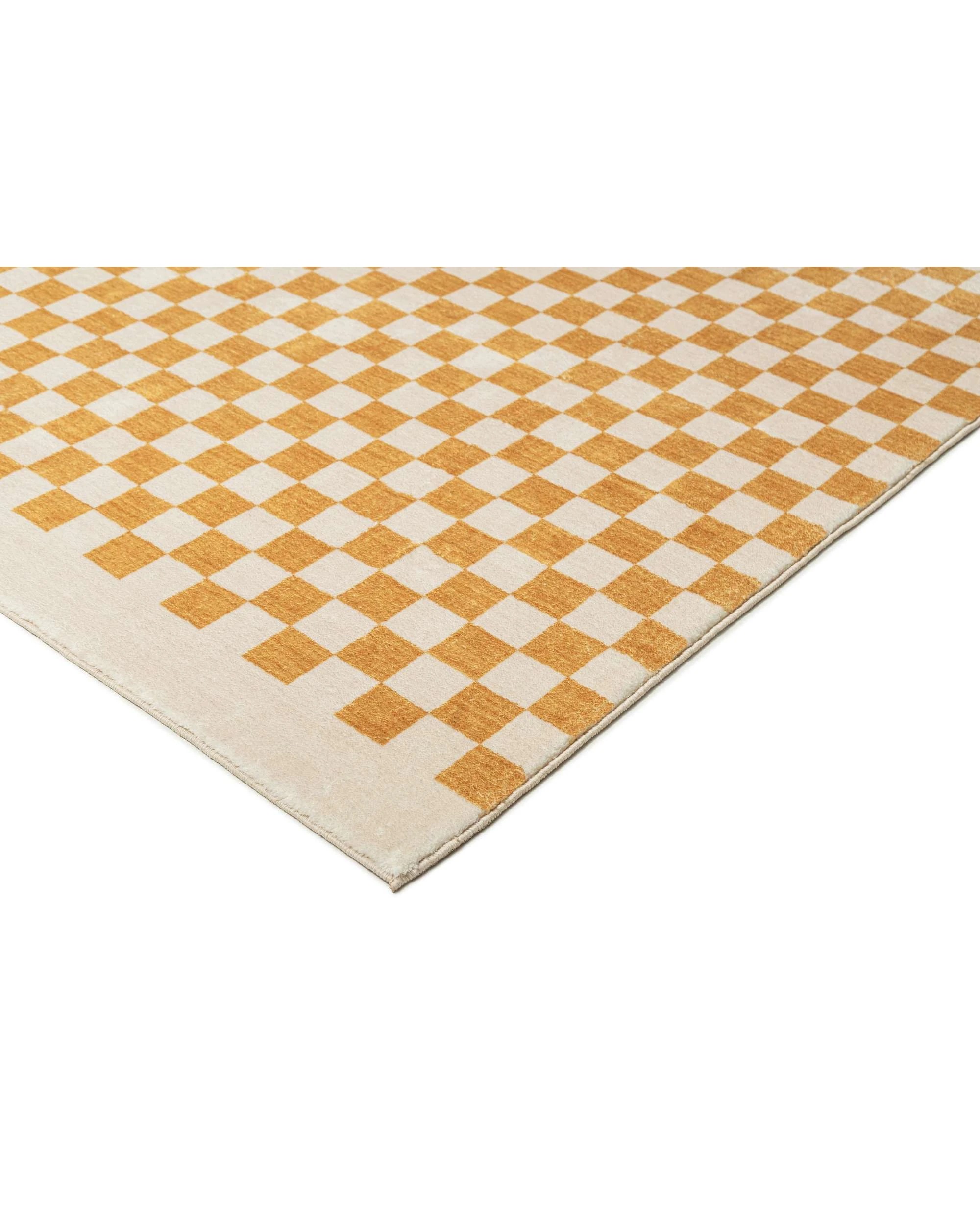 4 Loopsie Segundo Checkered Washable Rug - Yellow, 4 of 8
