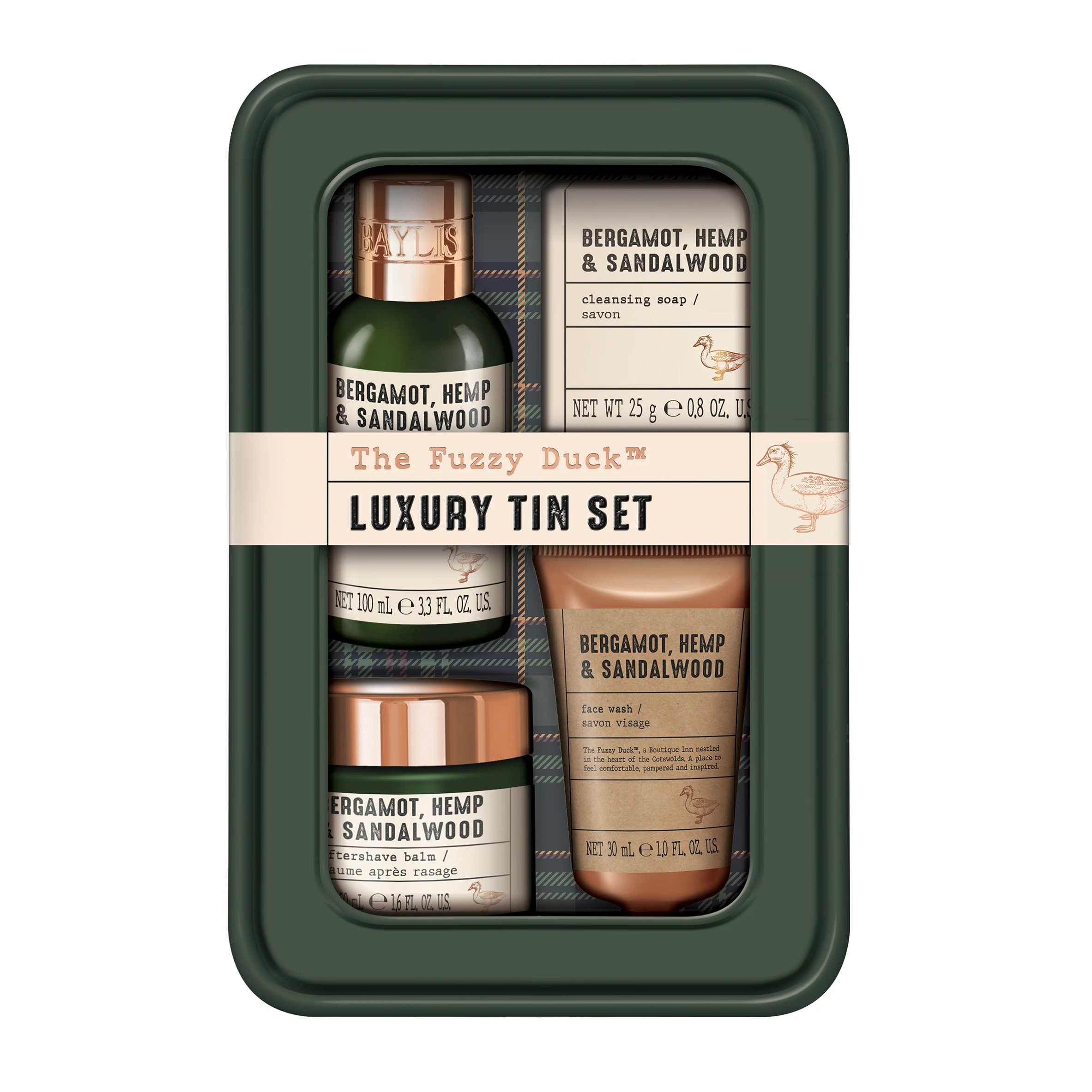 1 Baylis & Harding The Fuzzy Duck Luxury Grooming Tin Gift Set - Bergamot, Hemp and Sandalwood, 1 of 4