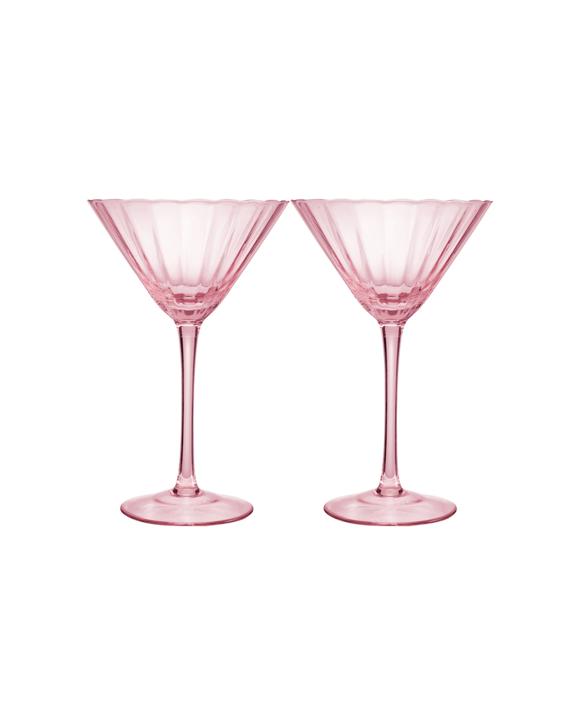 Maxwell & Williams 2 Pack Glinda Martini Glasses Dishwasher Safe Glassware - Pink