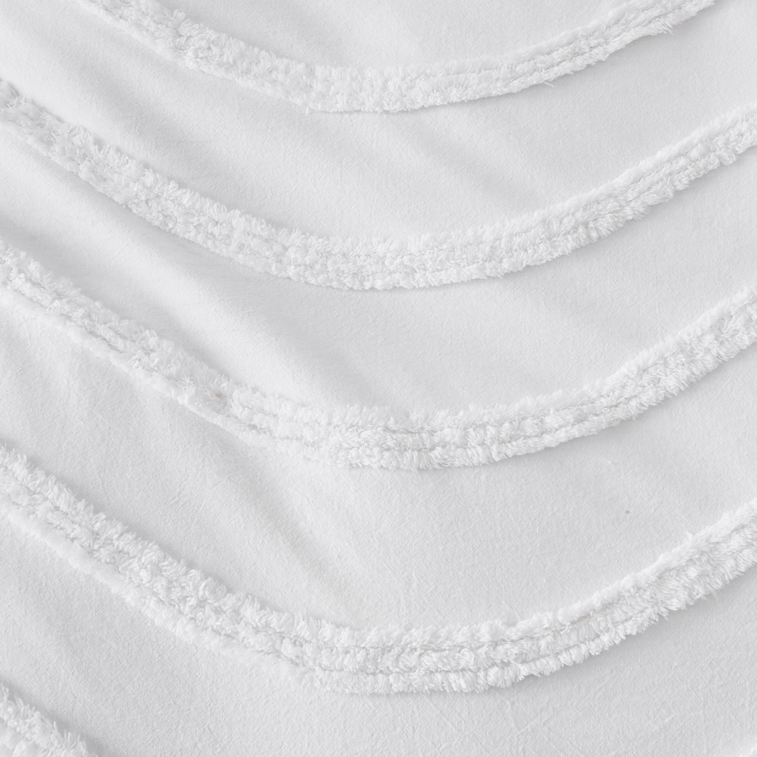 6 Amira Cotton Quilt Cover Set - Super King Bed, White, 6 of 6