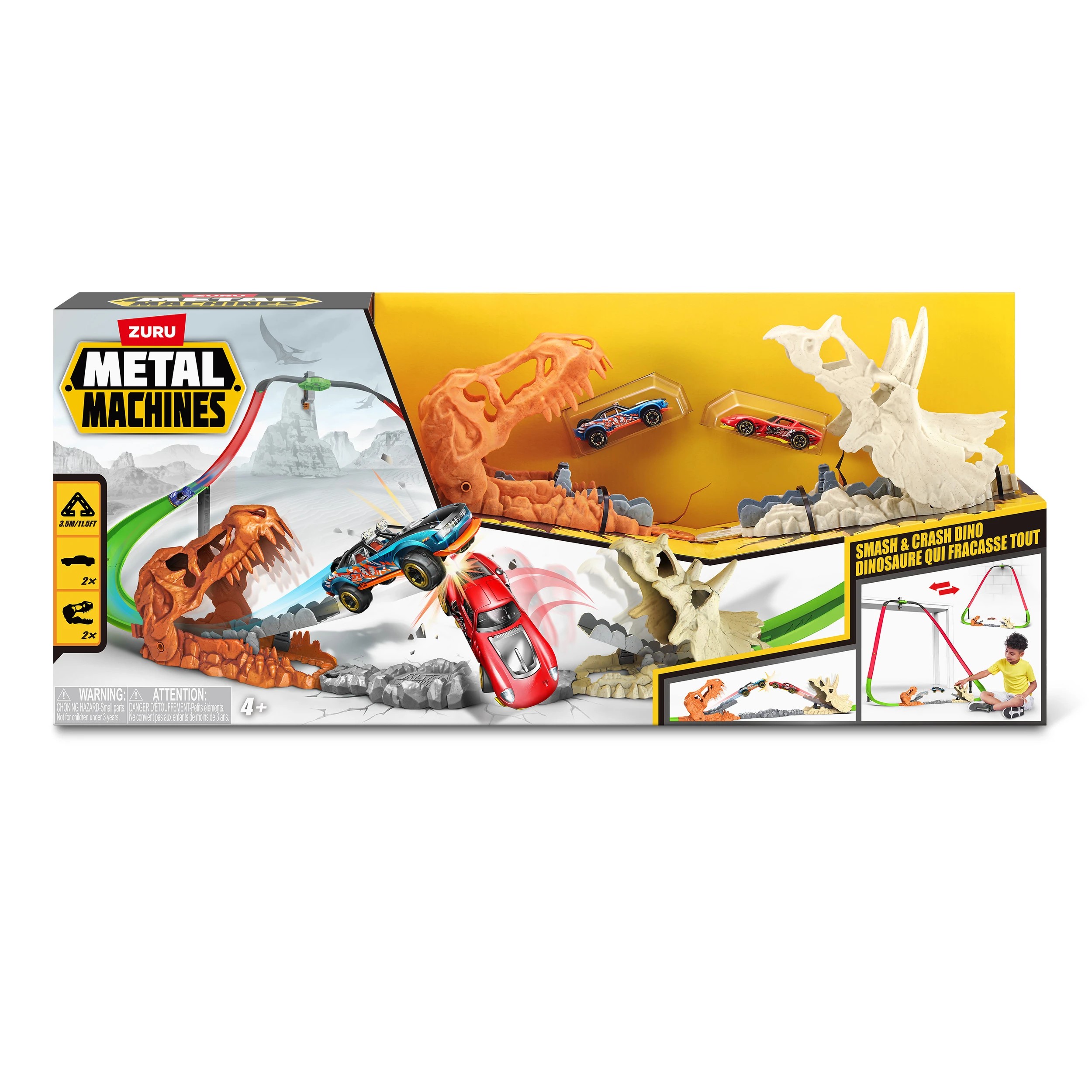 1 Zuru Metal Machines Smash and Crash Dino Playset, 1 of 6