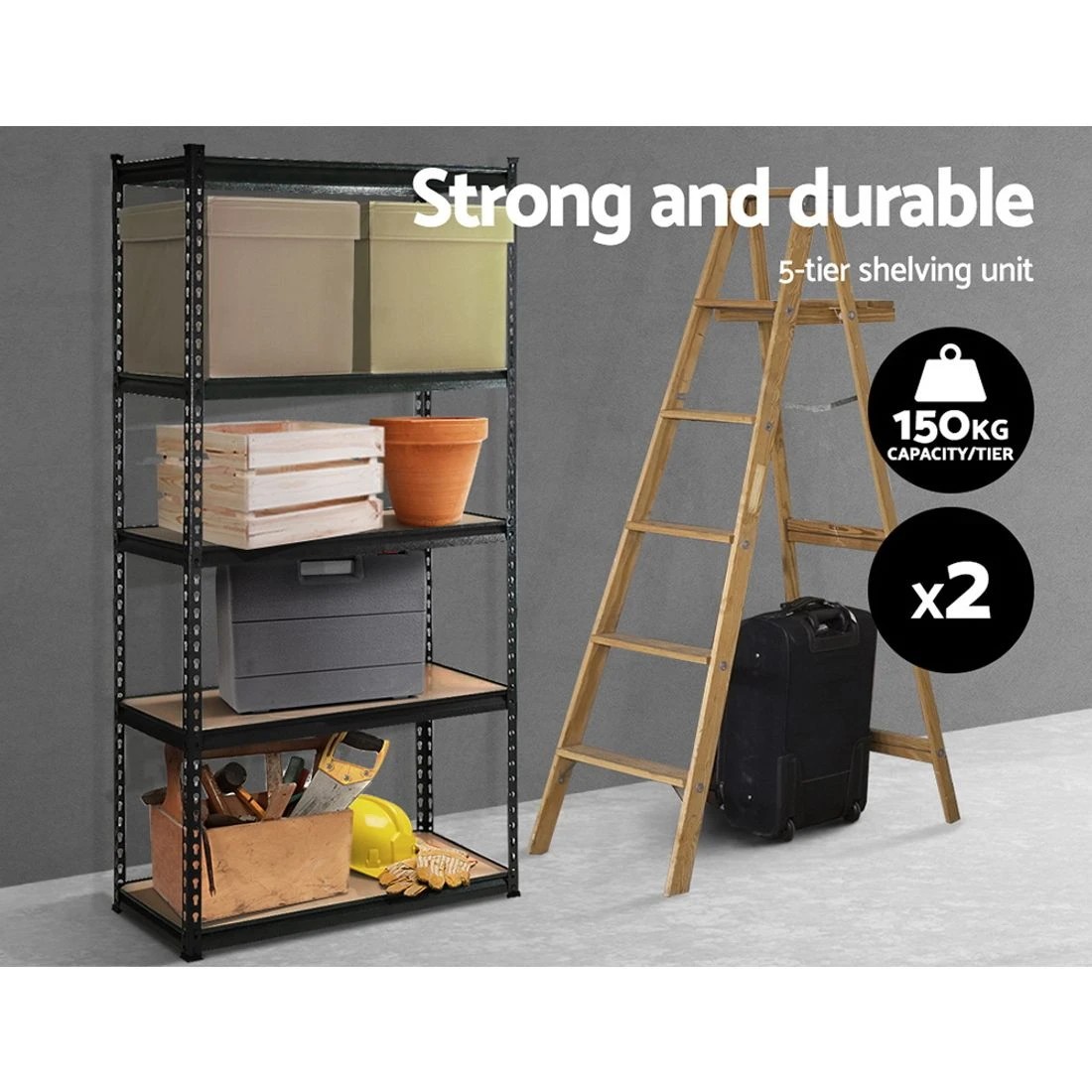 3 Giantz 2x1.5M Garage Shelving Warehouse Rack Pallet Racking Storage Shelve - Multi, 3 of 6