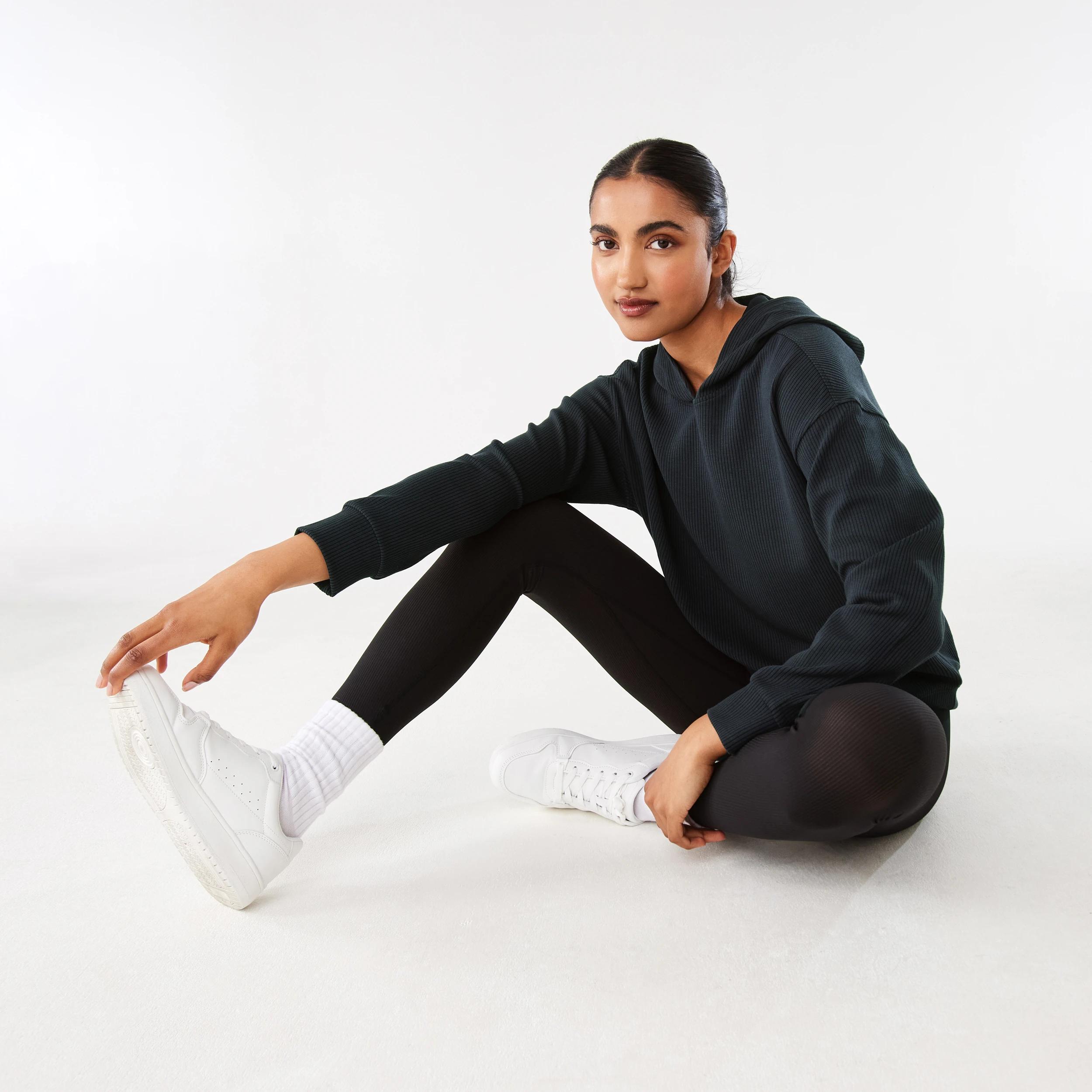 8 Active Womens Rib Leggings BLACK, 8 of 9