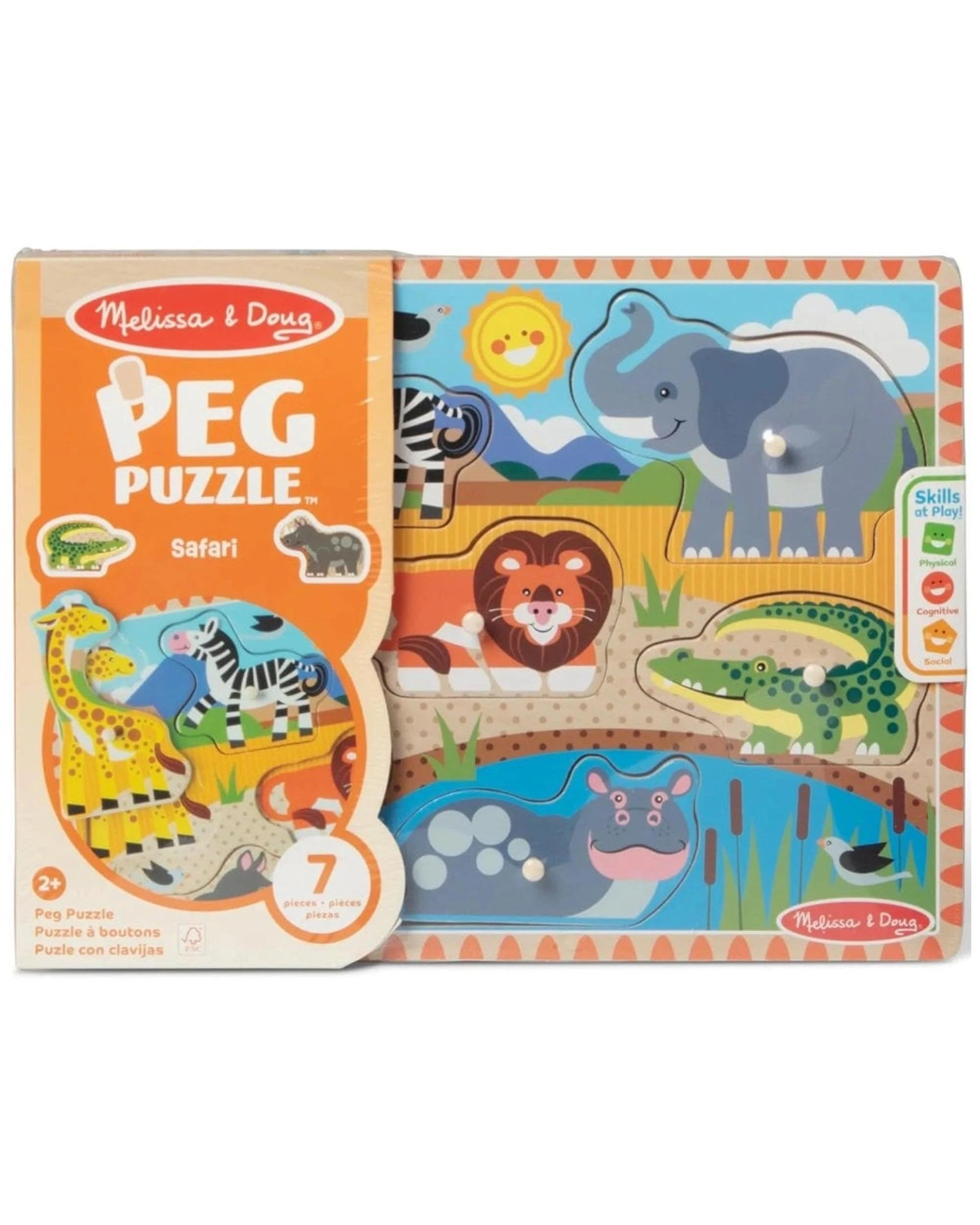1 Melissa and Doug Safari Peg Puzzle, 1 of 2