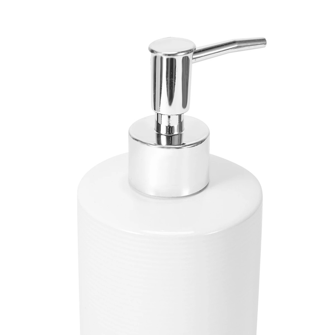 4 Ribbed Soap Dispenser White, 4 of 5