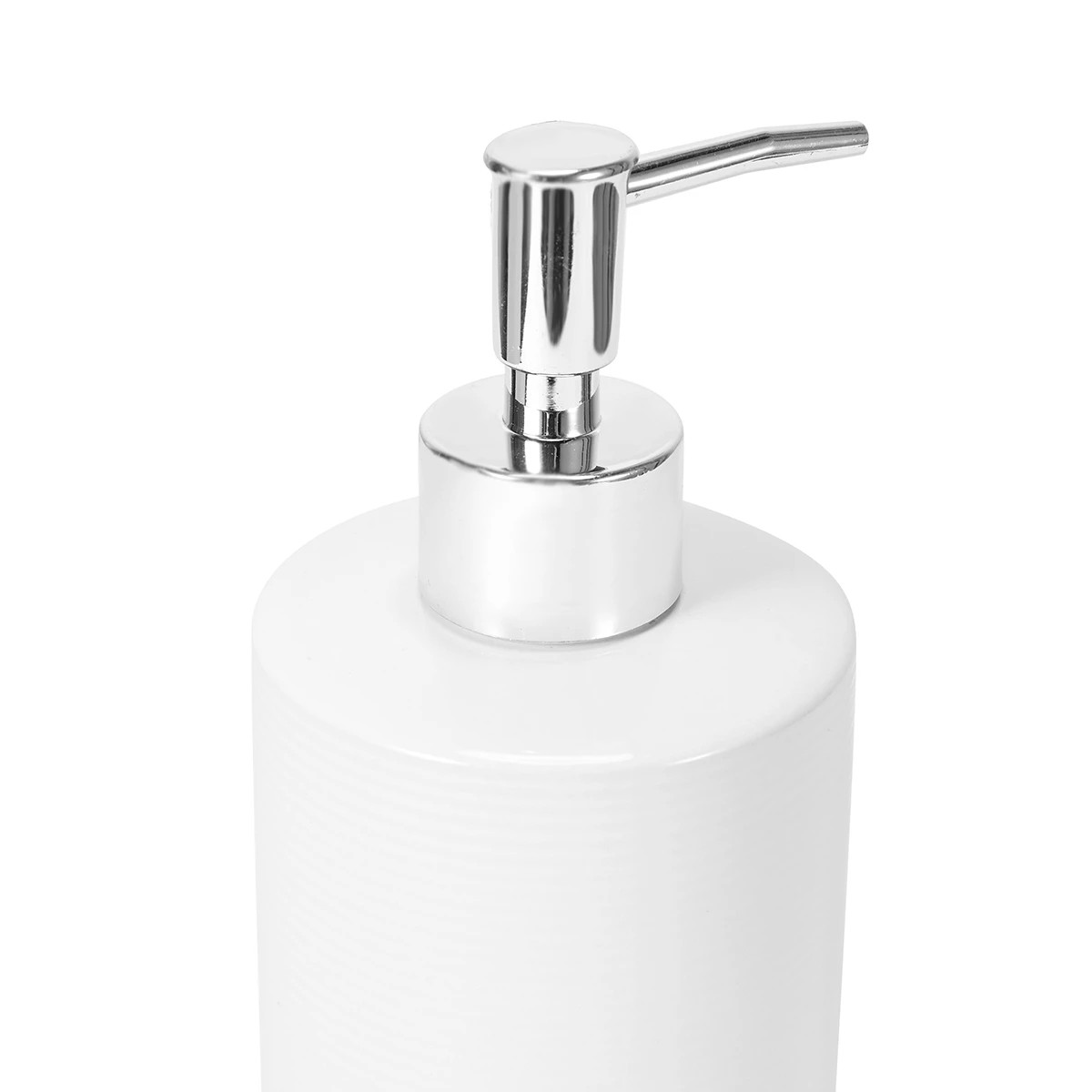 4 Ribbed Soap Dispenser White, 4 of 5