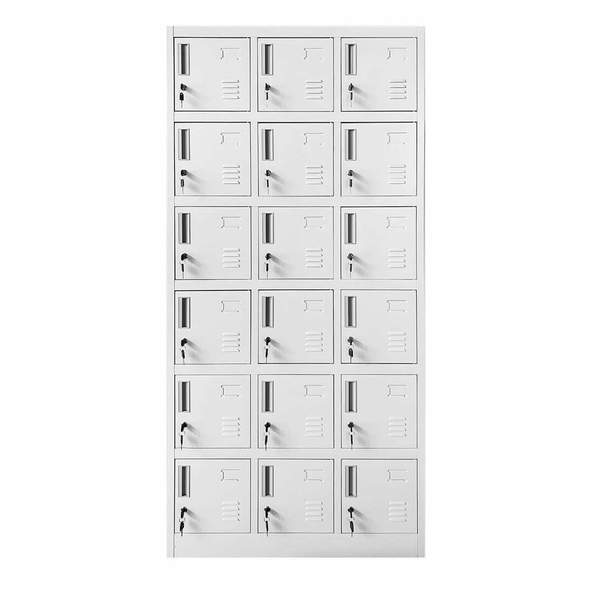 4 AUSWAY 18 Doors Locker Cabinet Steel Storage Cupboard Metal, 4 of 4