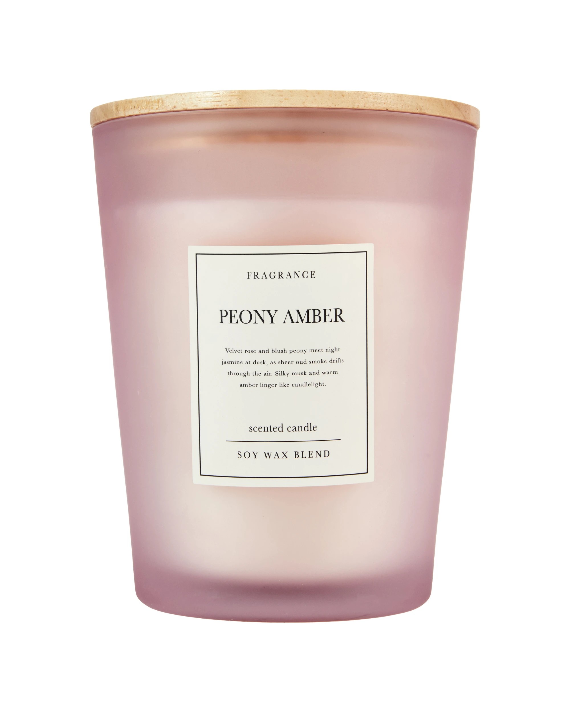 1 XL Frosted Peony Amber Candle, 1 of 5