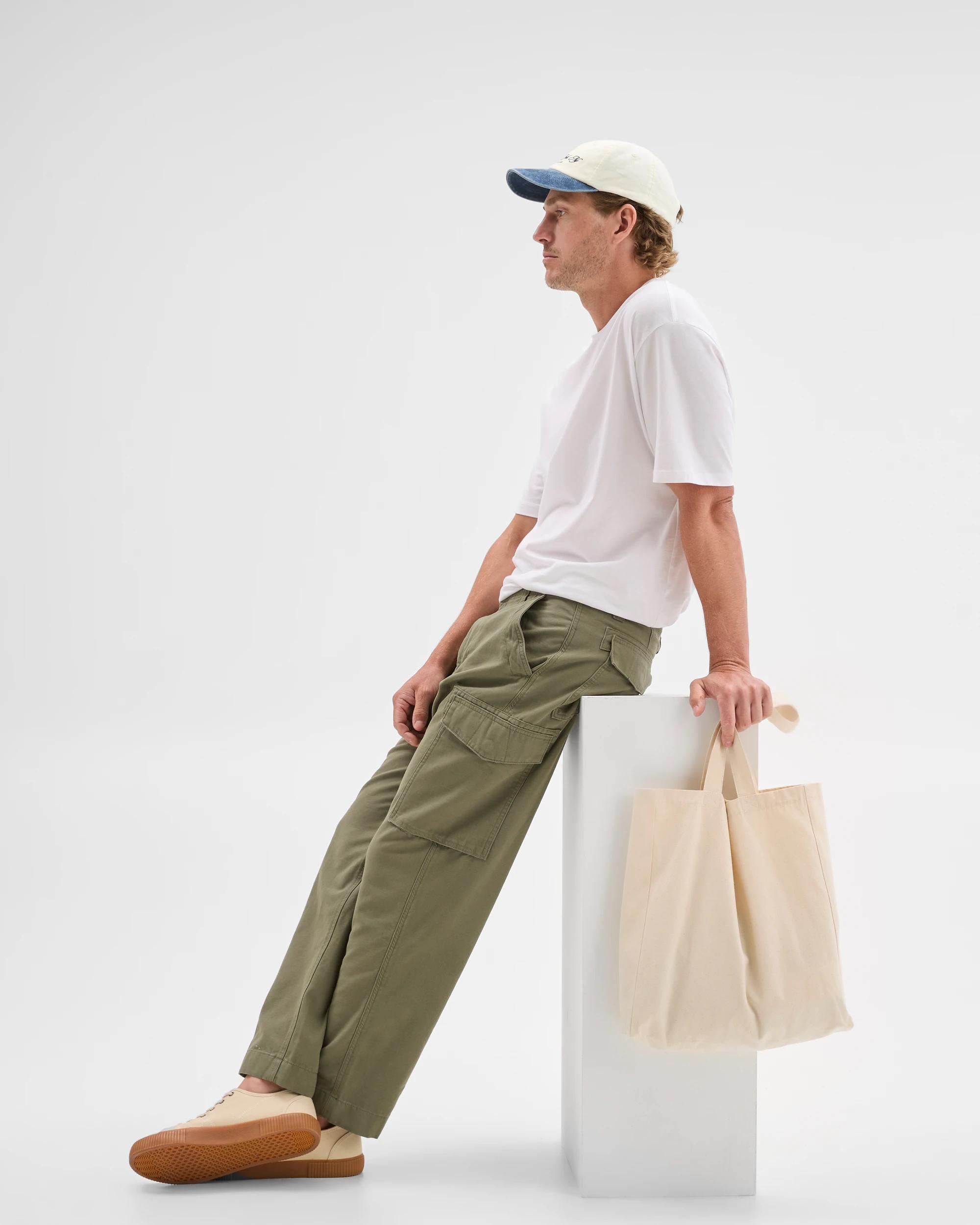 3 Target Man Australian Cotton Regular Fit Cargo Pants ARMY KHAKI, 3 of 7