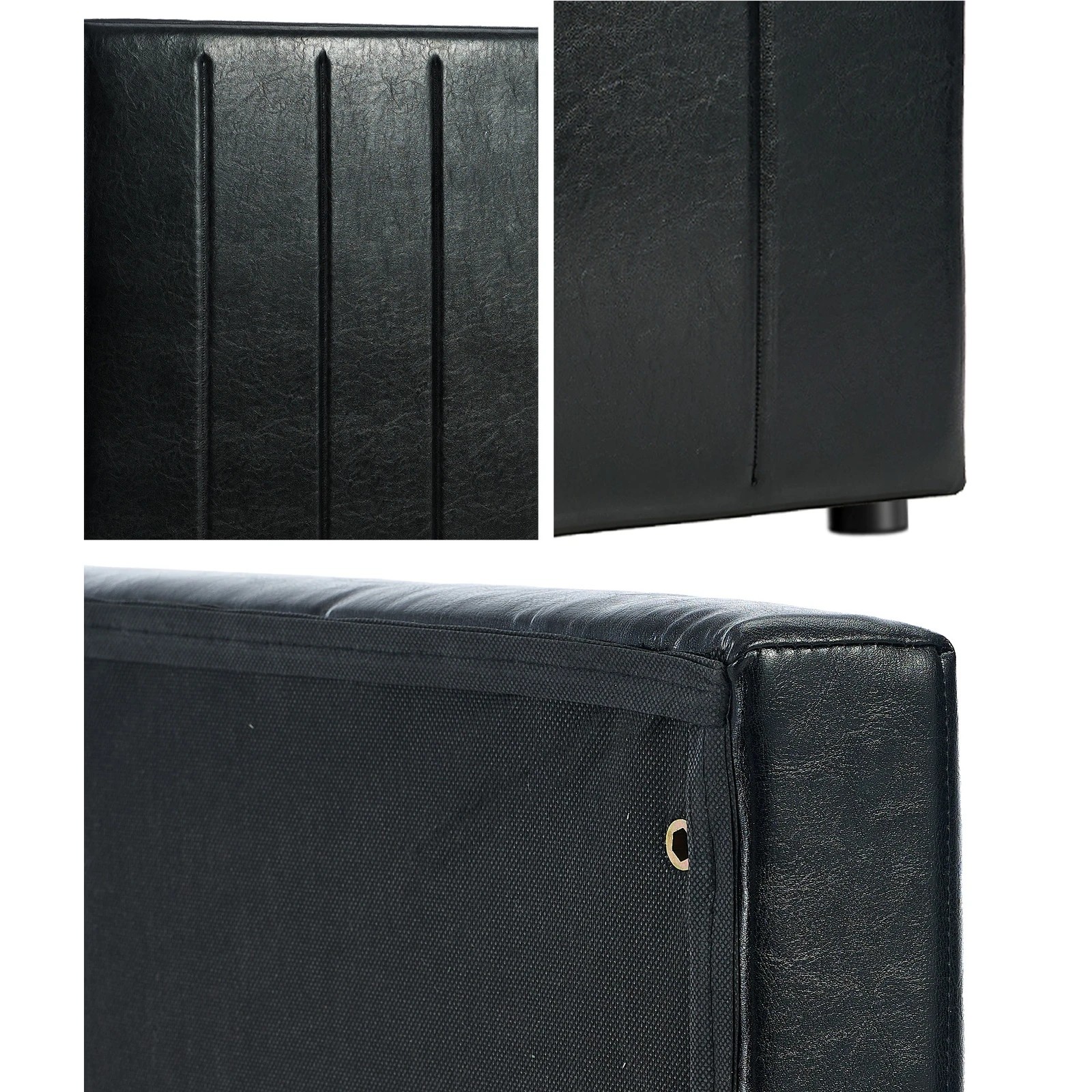 6 Oikiture Bed Frame Headboard King Single Size Head Bedhead
 - Black, 6 of 10