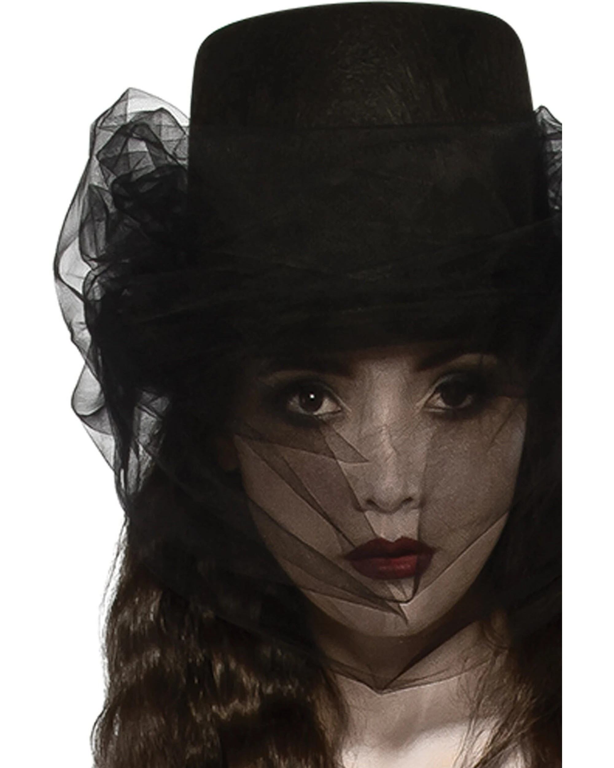 2 Rubies Heart Of Darkness Adult Top Hat Dress Up Costume - Black, 2 of 3