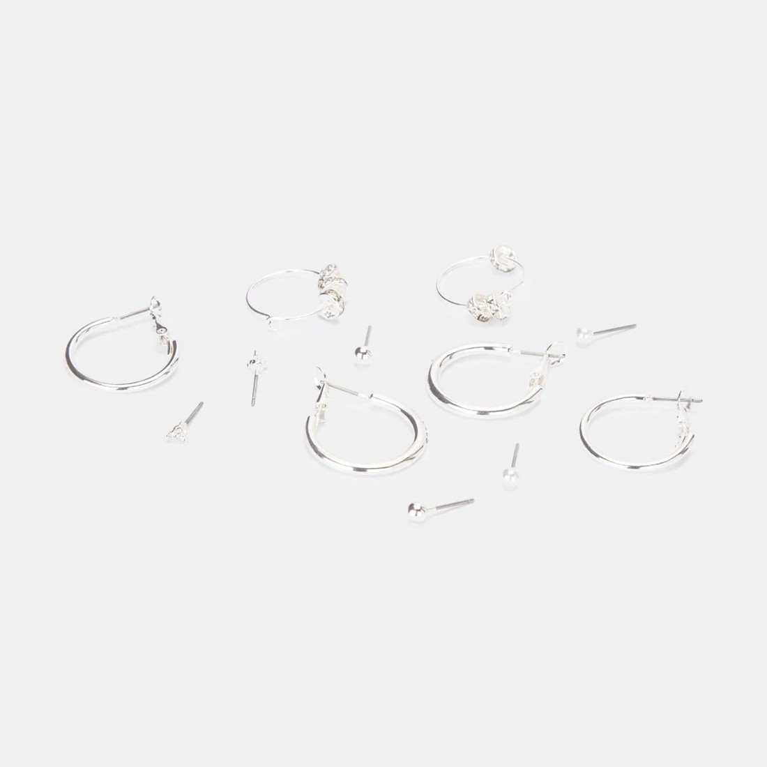 3 6 Pack Fine Rhondal Earrings - Silver Tone, 3 of 4