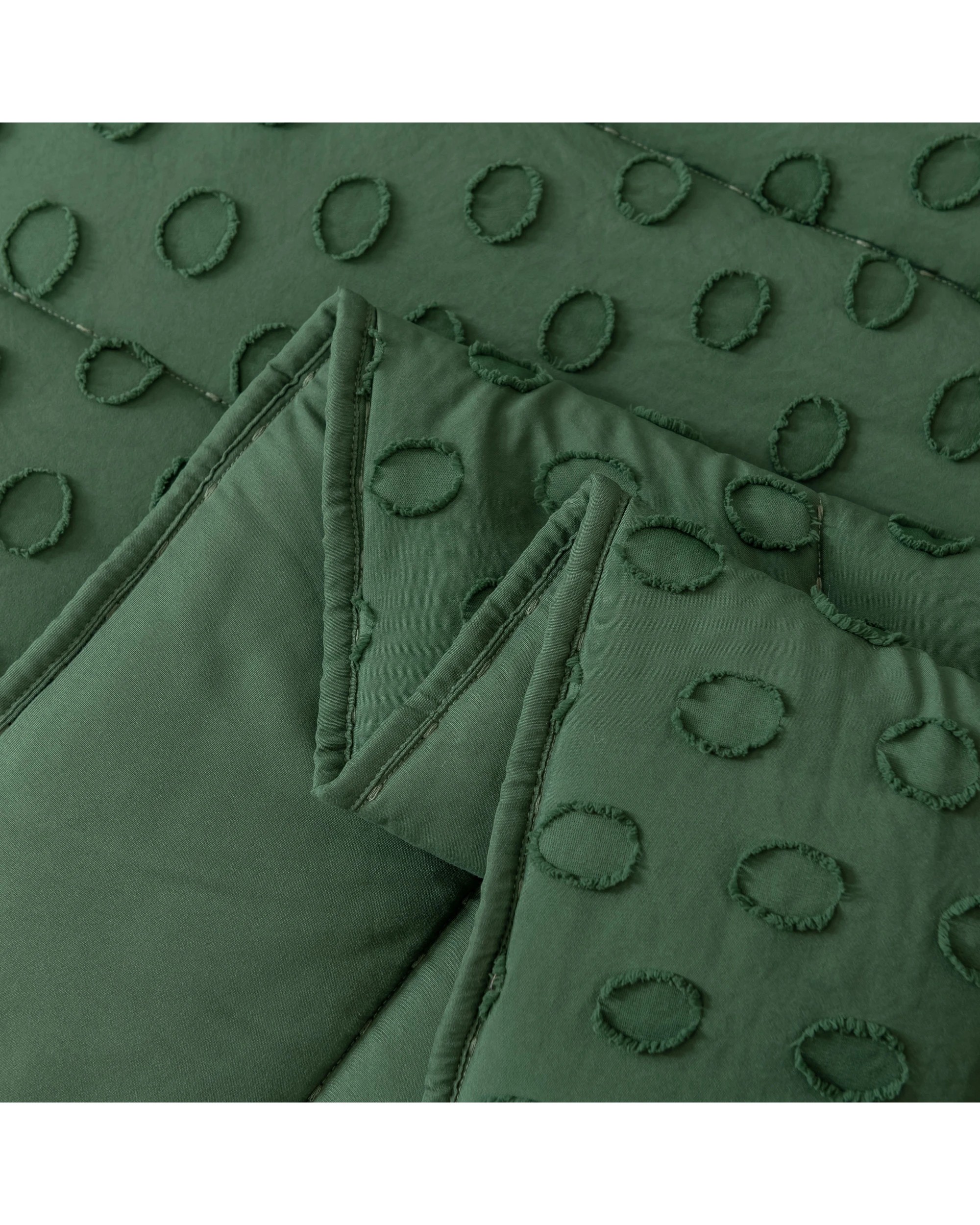 6 Dreamaker Haven Spot 6 Piece Comforter Set - King Bed - Eden Green, 6 of 7