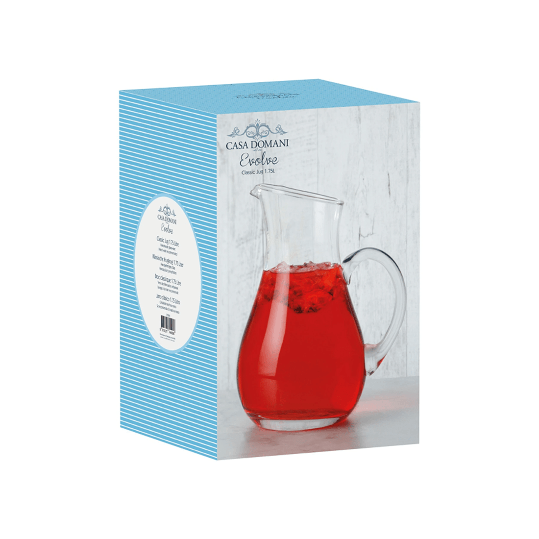 3 Casa Domani Evolve 1.75 L Classic Durable Glass Jug Gift Box 16.5x17x25 Cm
 - Plain, 3 of 3
