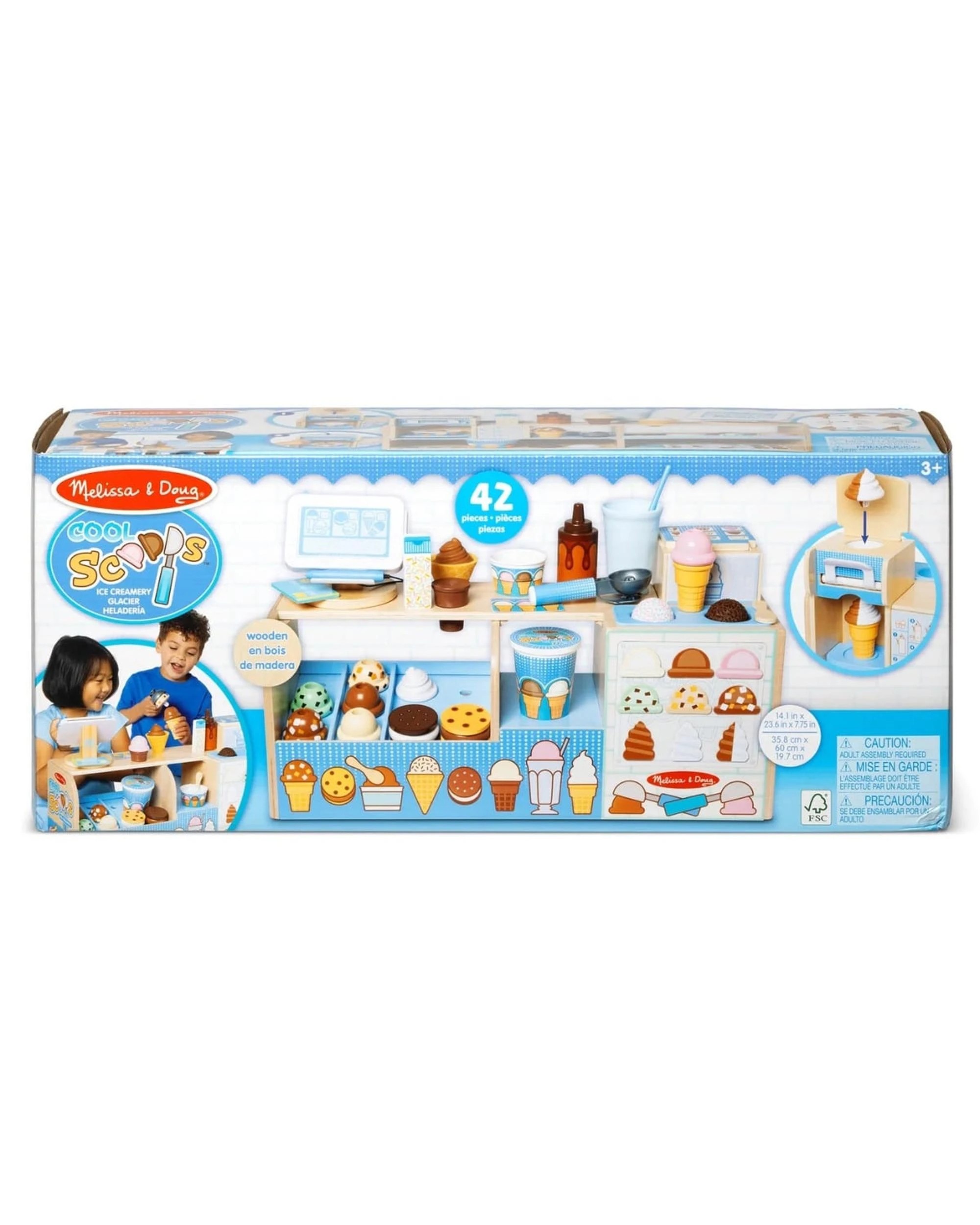 4 Melissa and Doug Cool Scoops Ice Creamery Wooden Play Set, 4 of 7