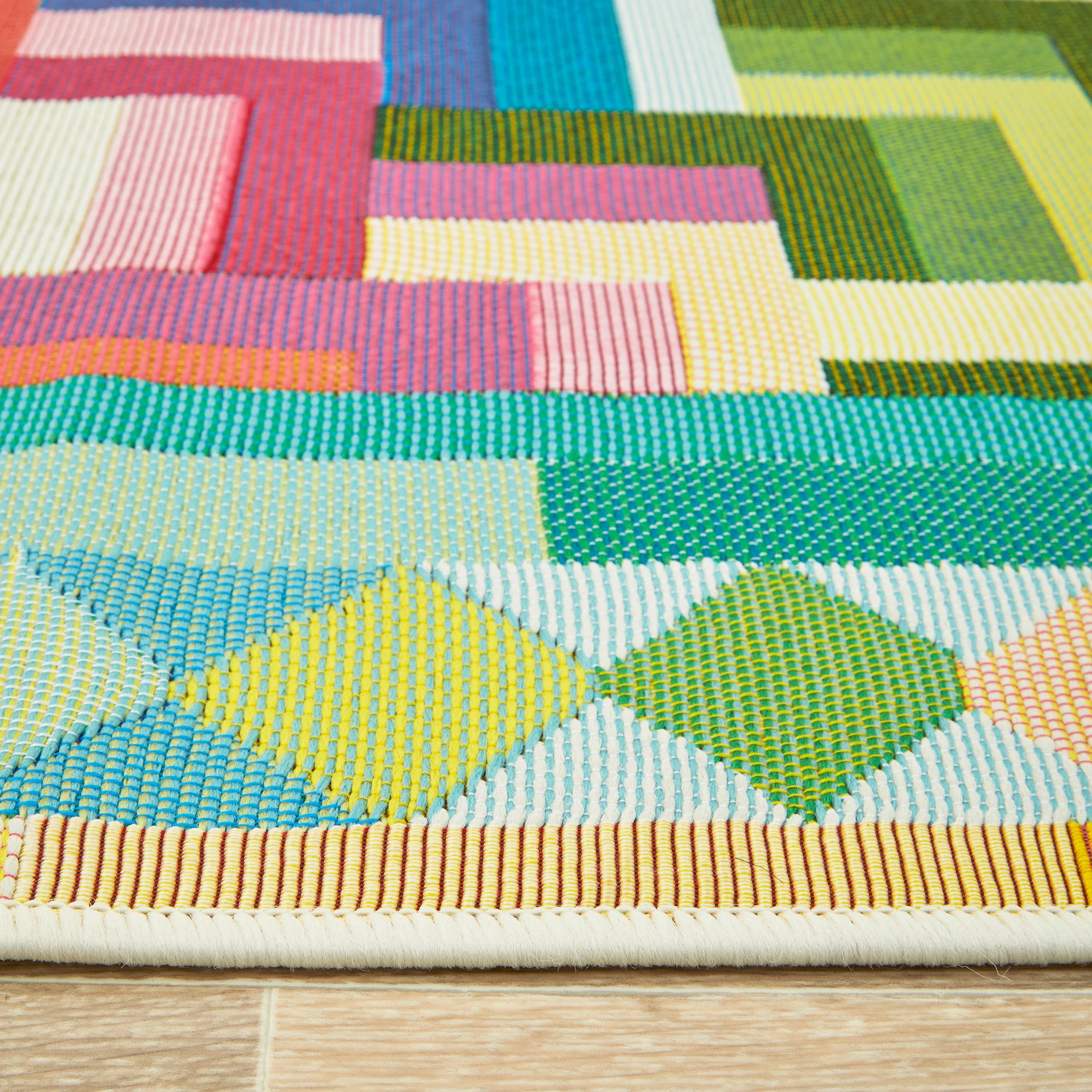 5 Common Ground Rugs Horizon Tala 200x80cm - Small Outdoor Rug - Multi, 5 of 8
